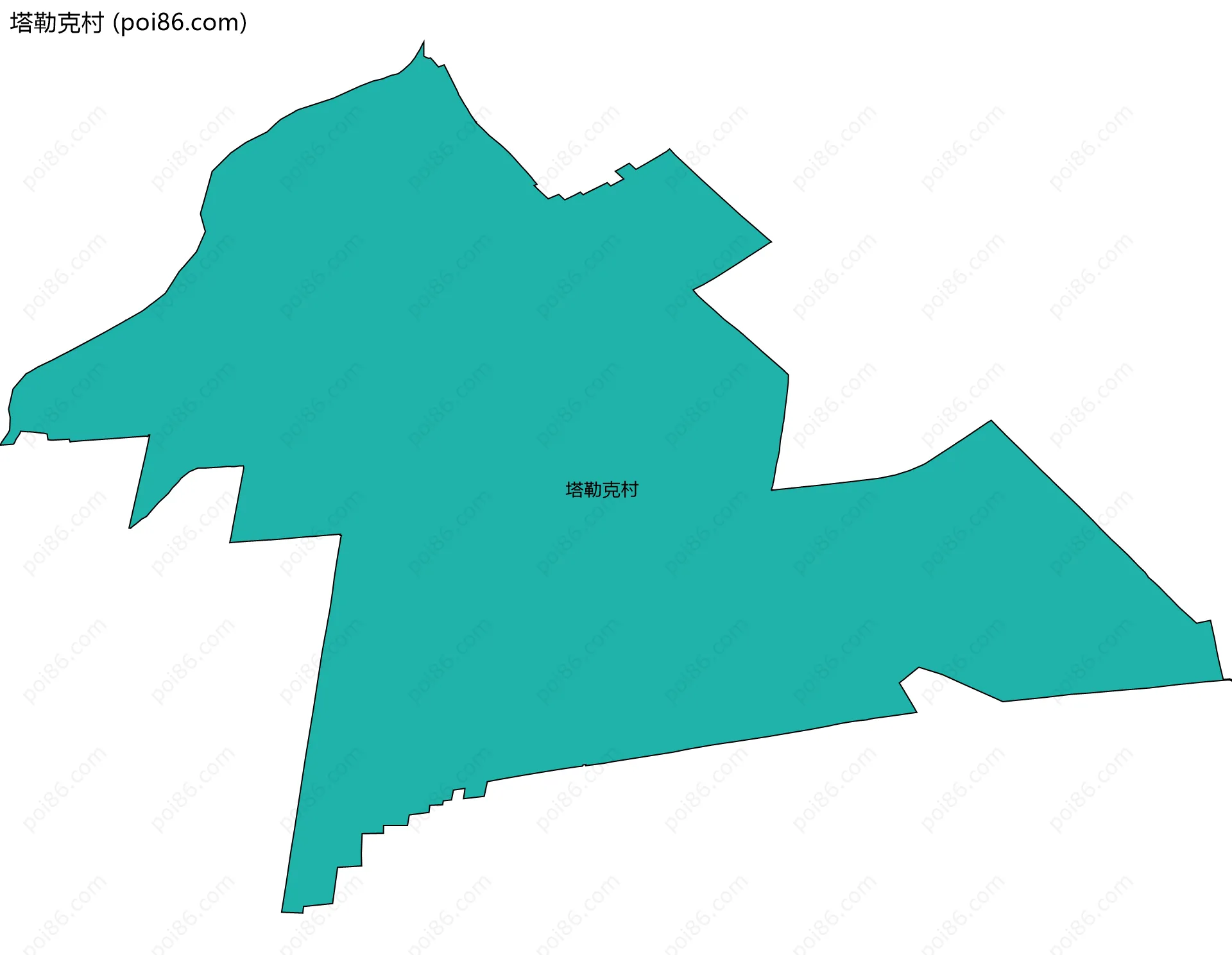 塔勒克村边界地图