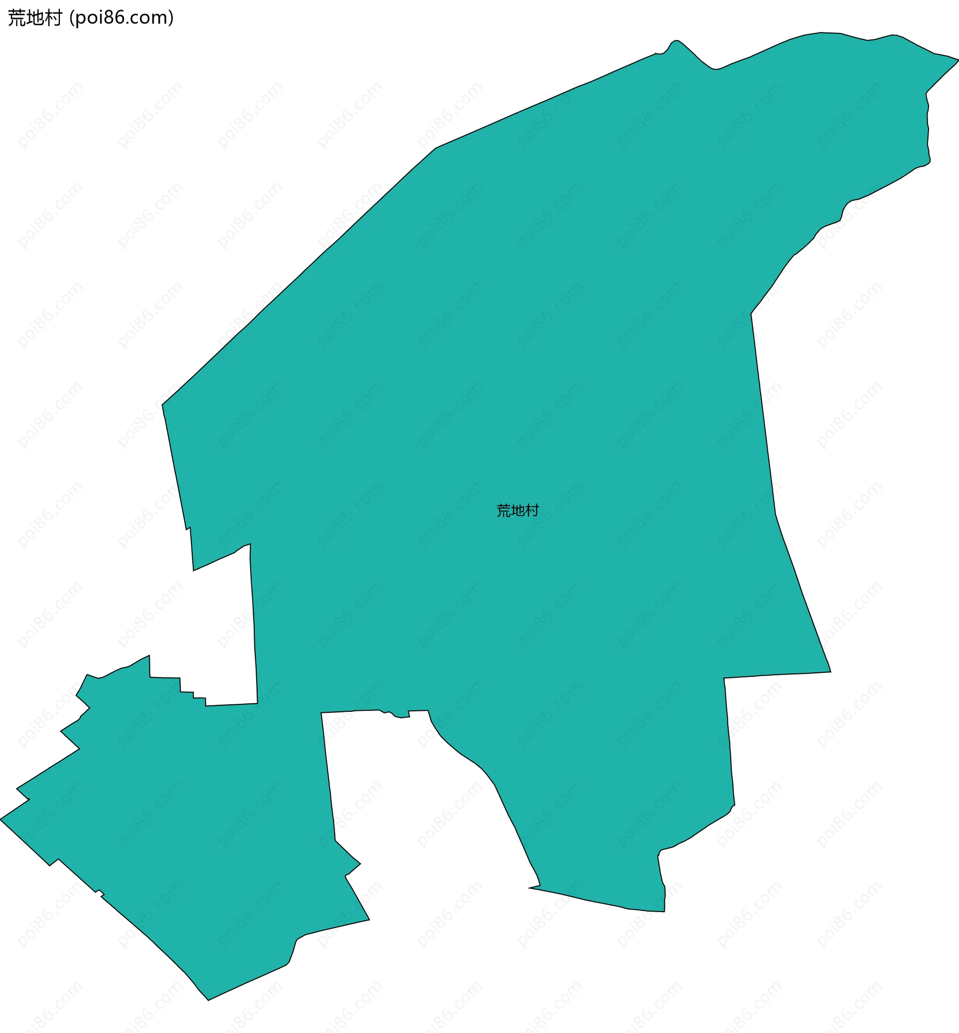荒地村边界地图