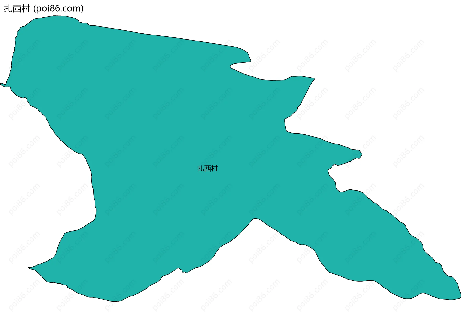 扎西村边界地图