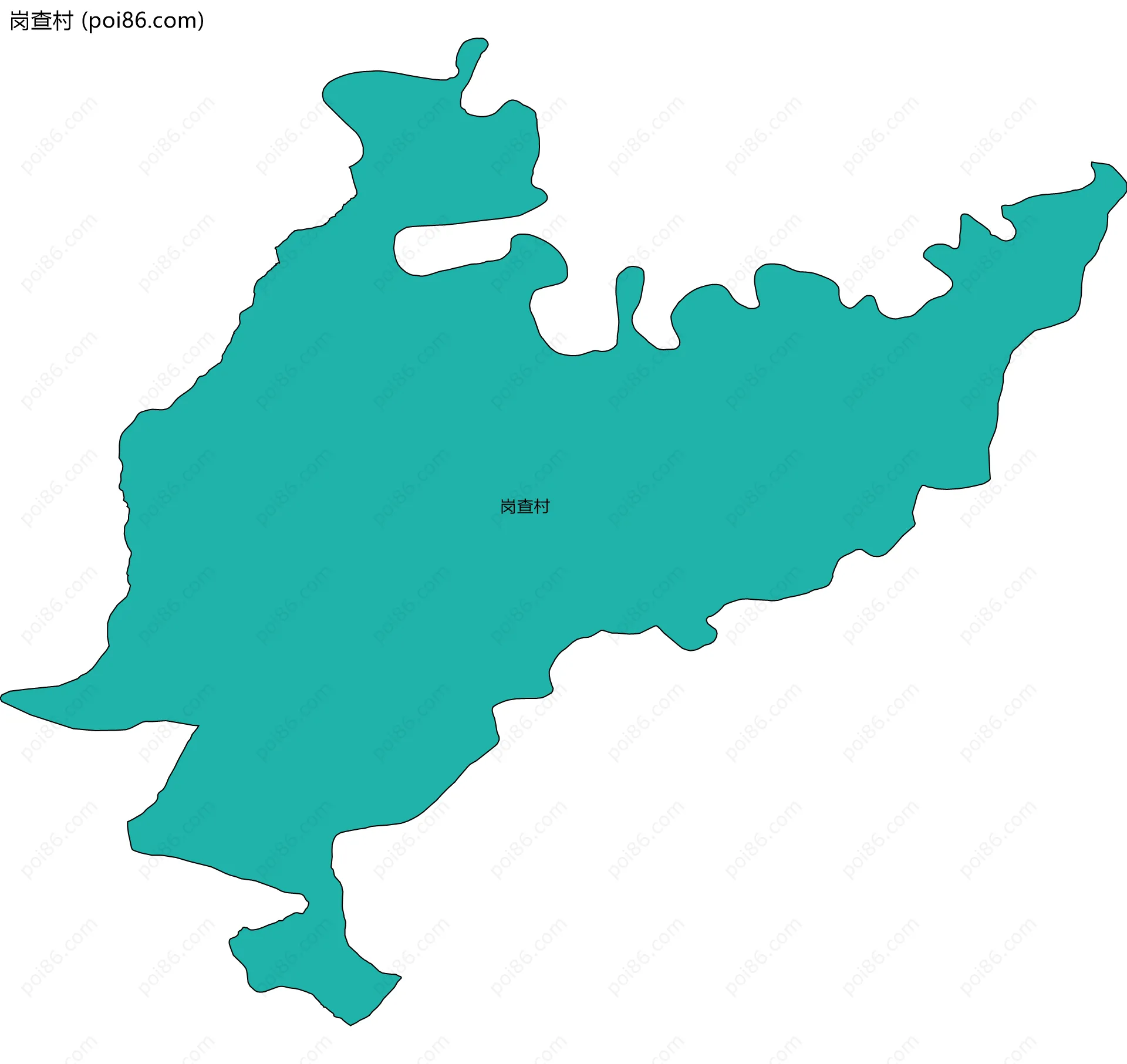 岗查村边界地图