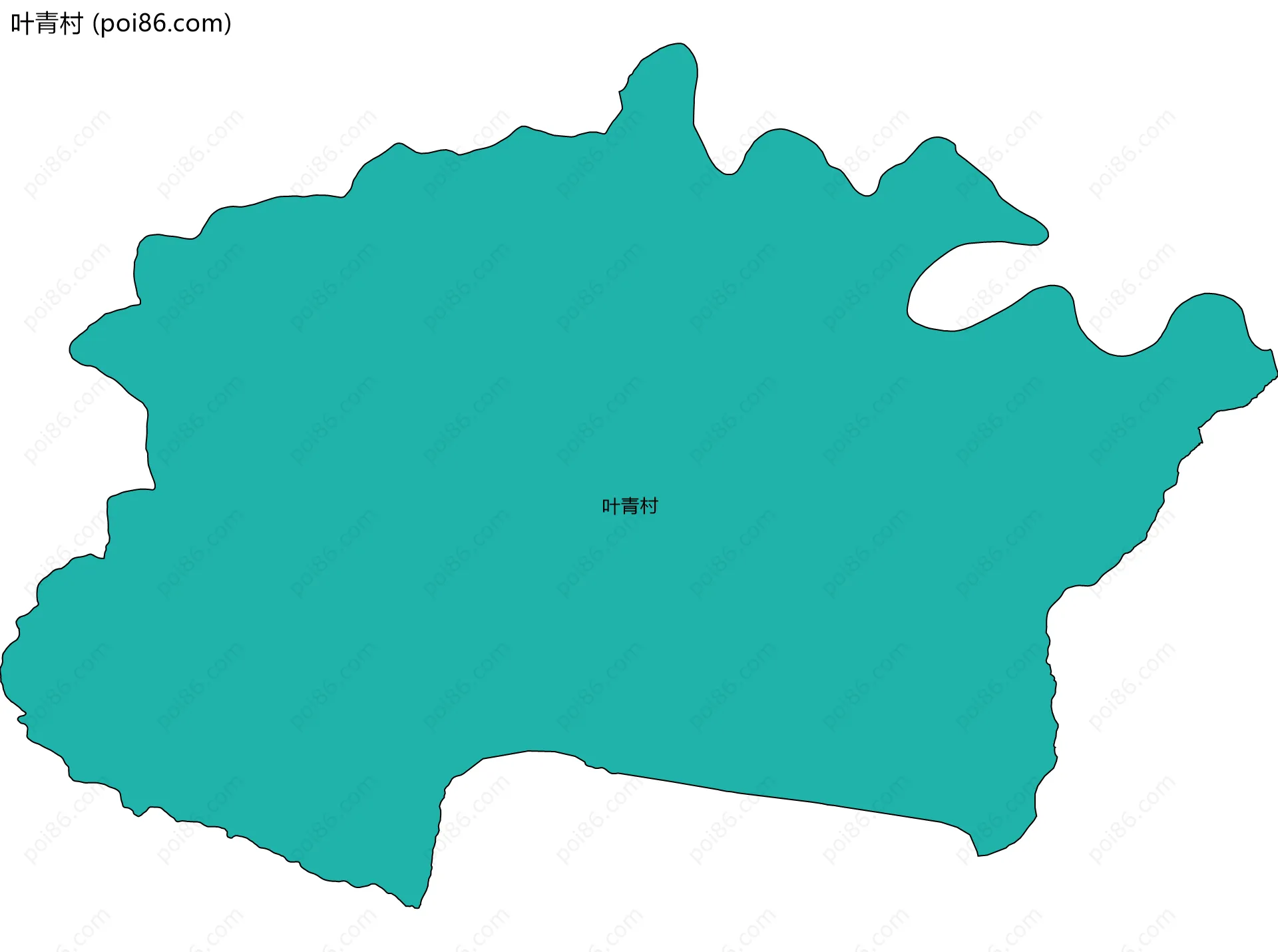 叶青村边界地图