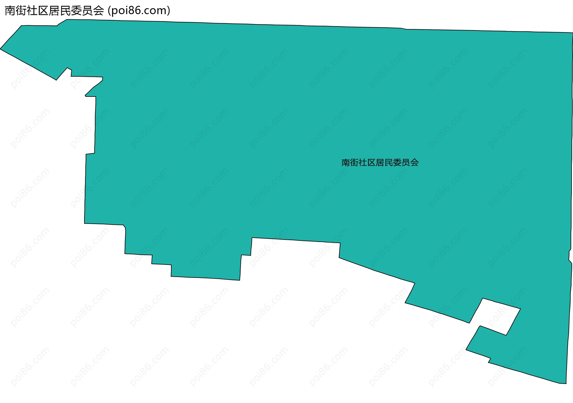 南街社区居民委员会边界地图