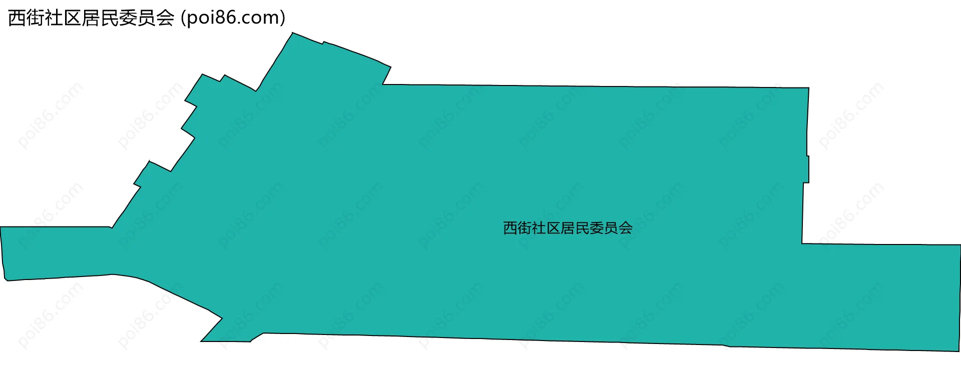 西街社区居民委员会边界地图