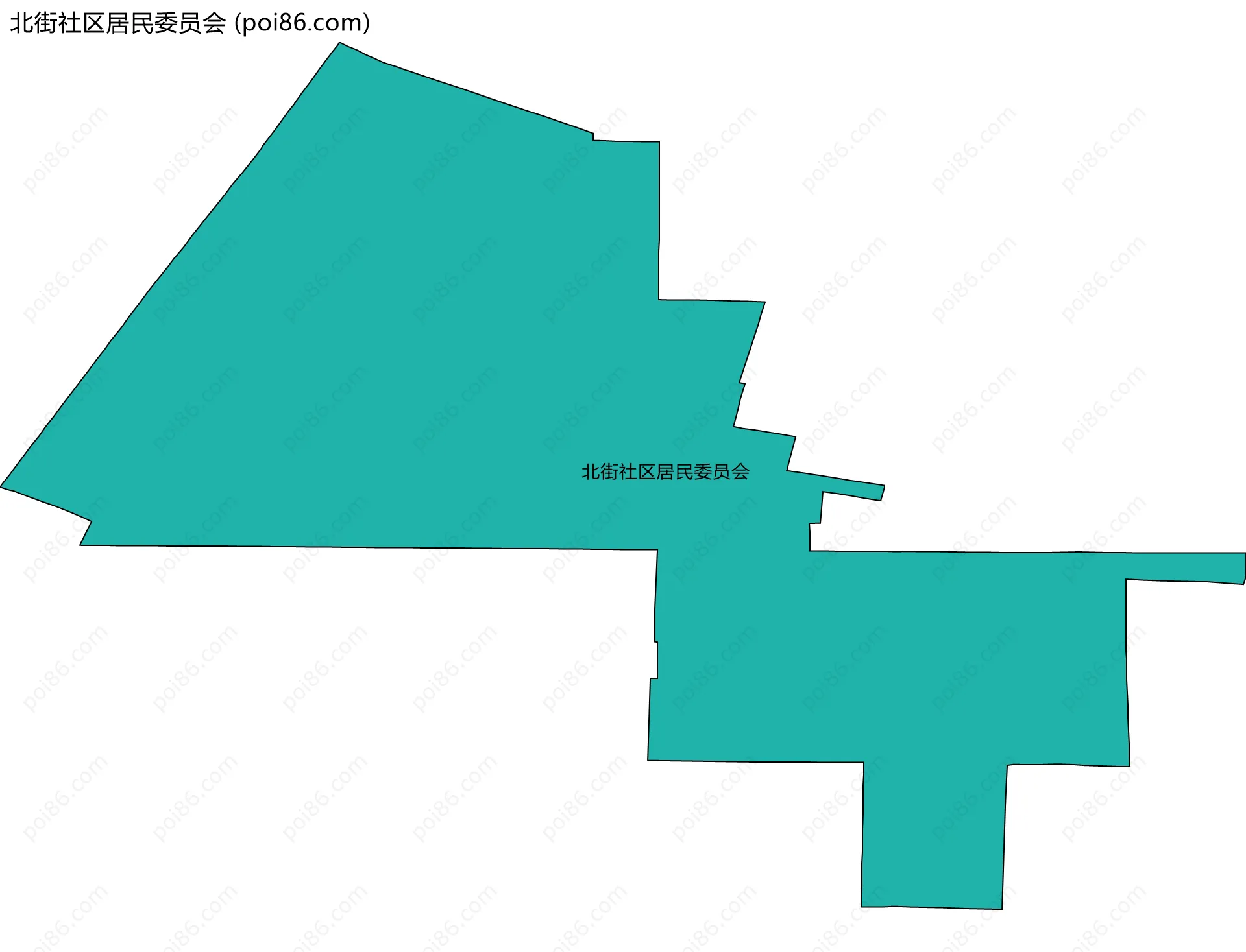 北街社区居民委员会边界地图