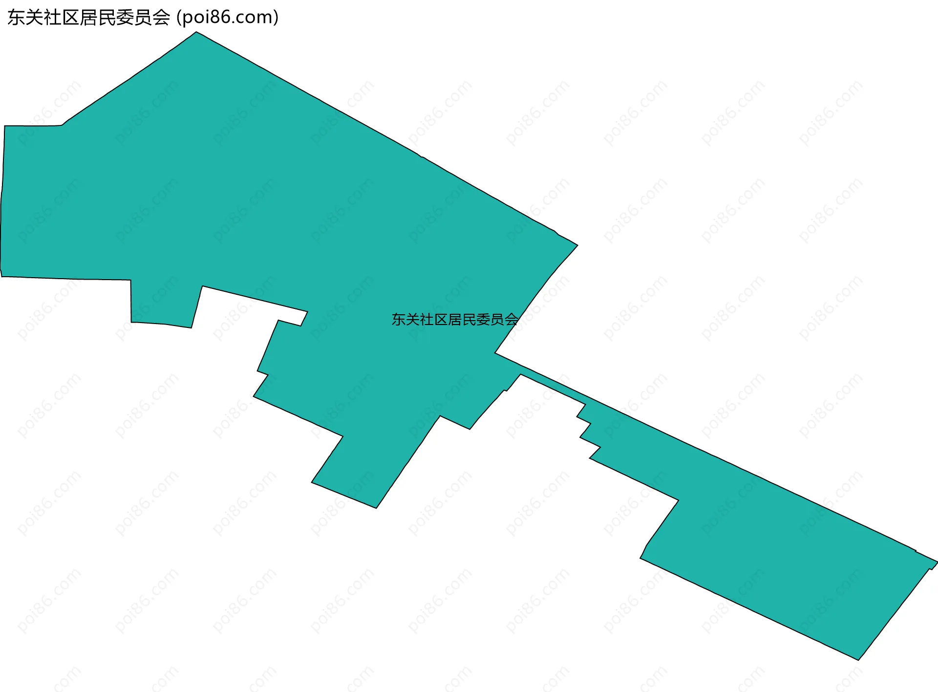 东关社区居民委员会边界地图