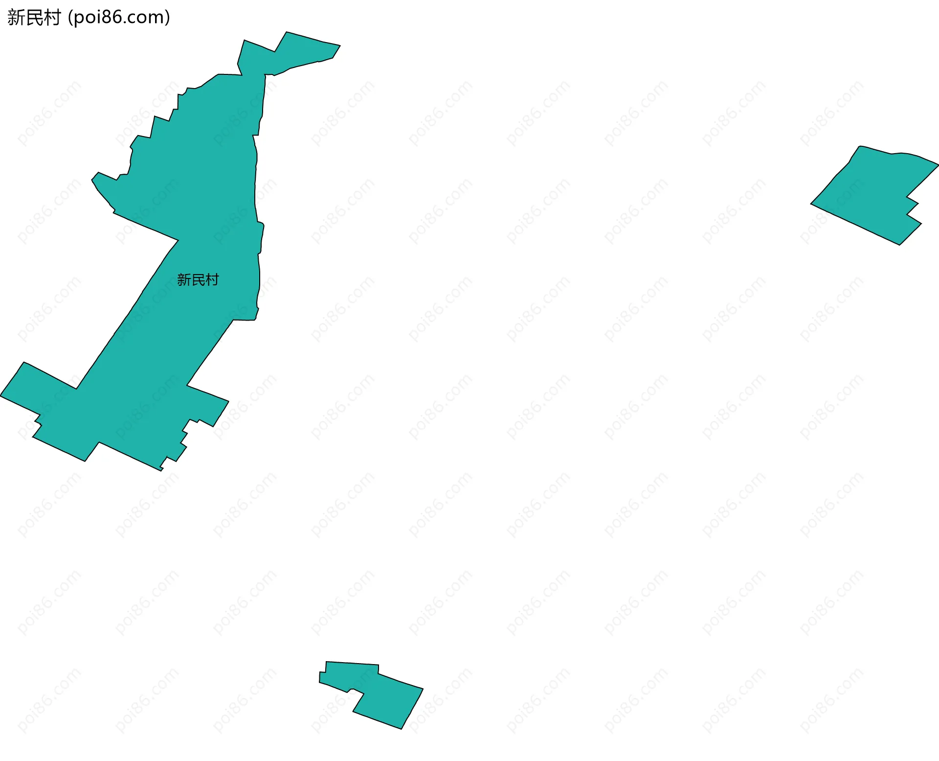 新民村边界地图