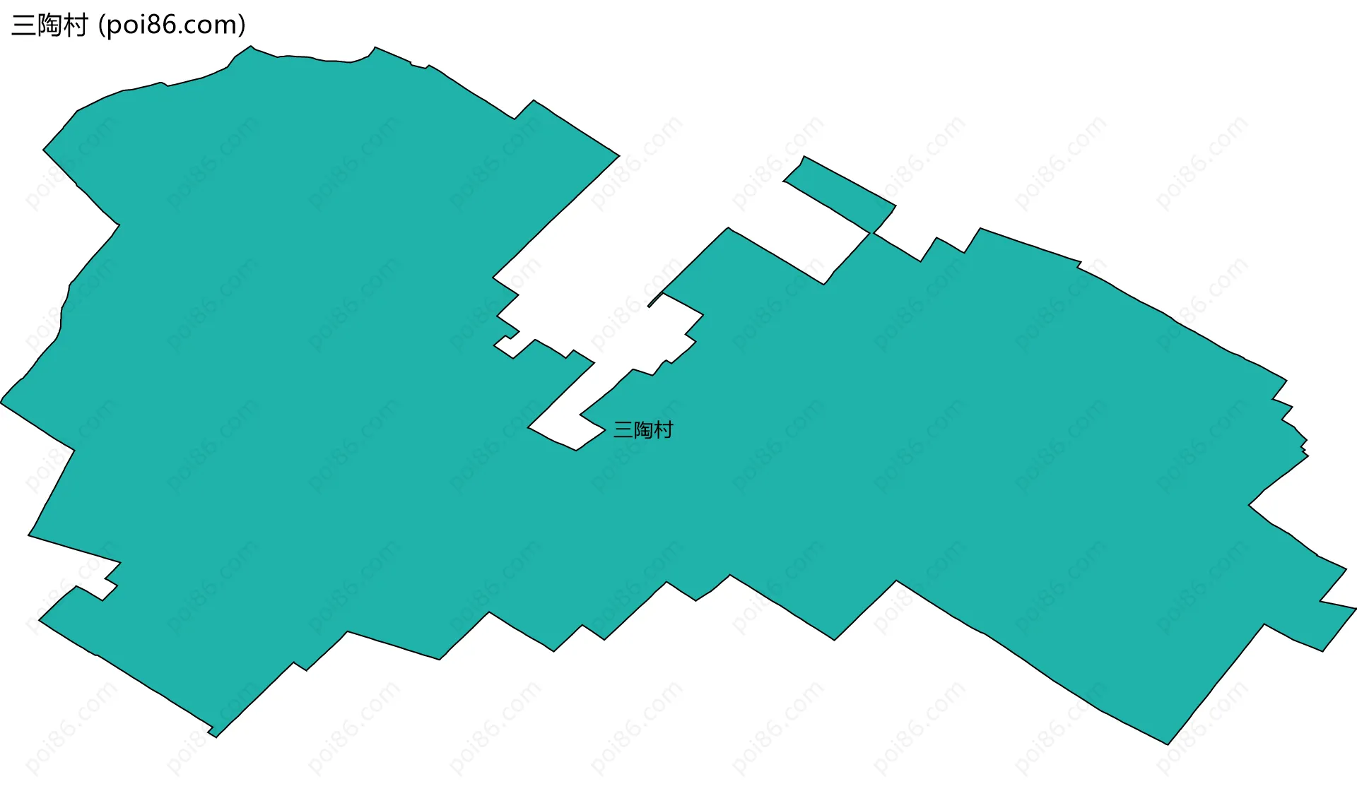 三陶村边界地图