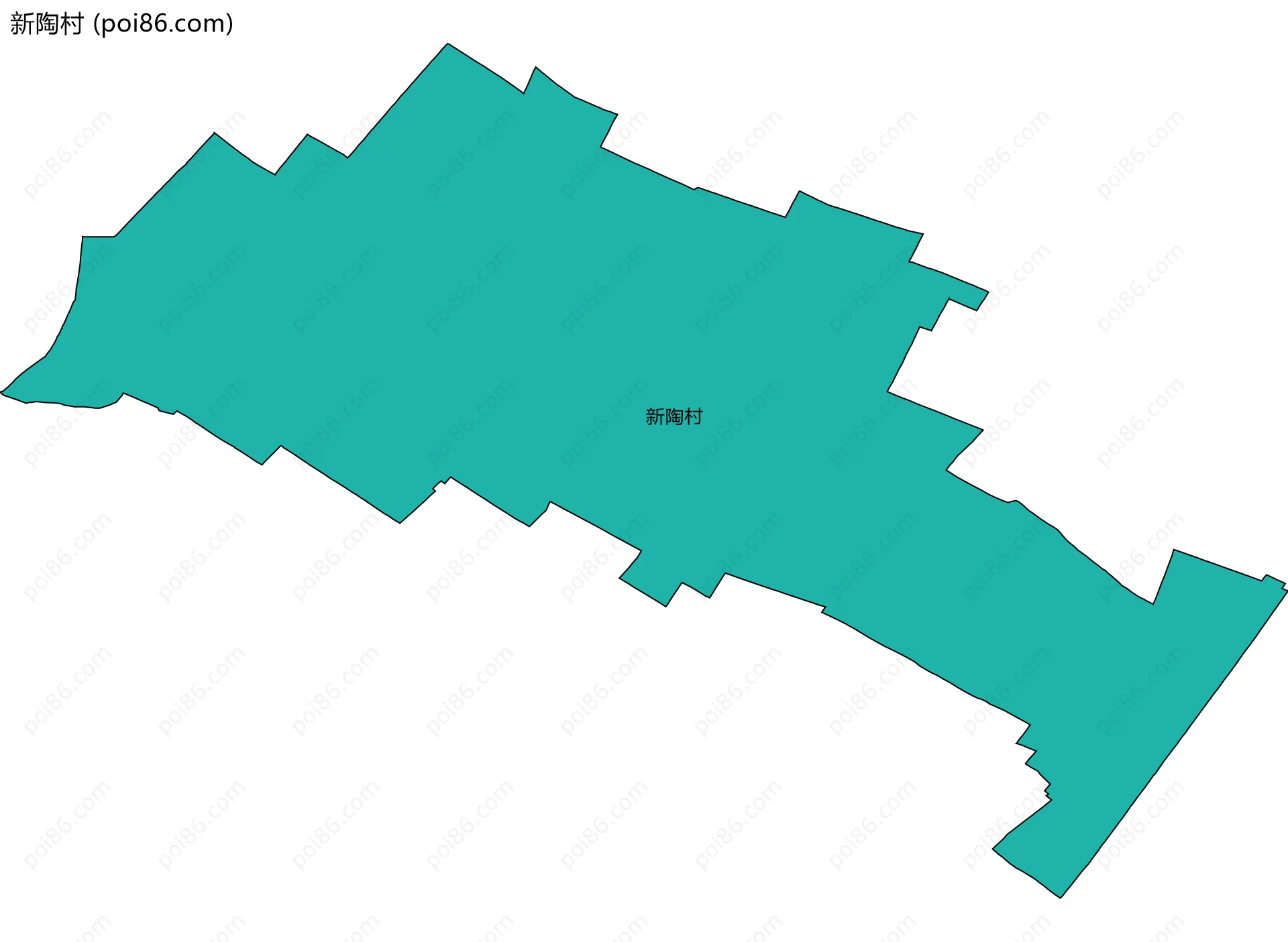 新陶村边界地图