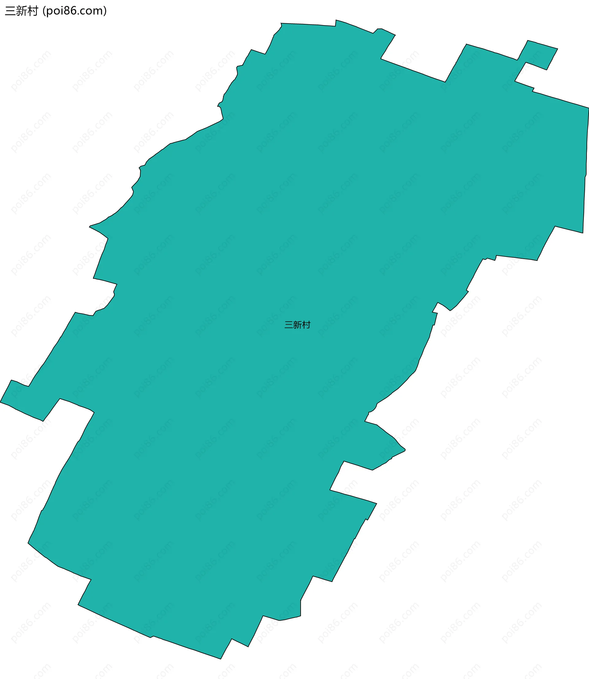 三新村边界地图