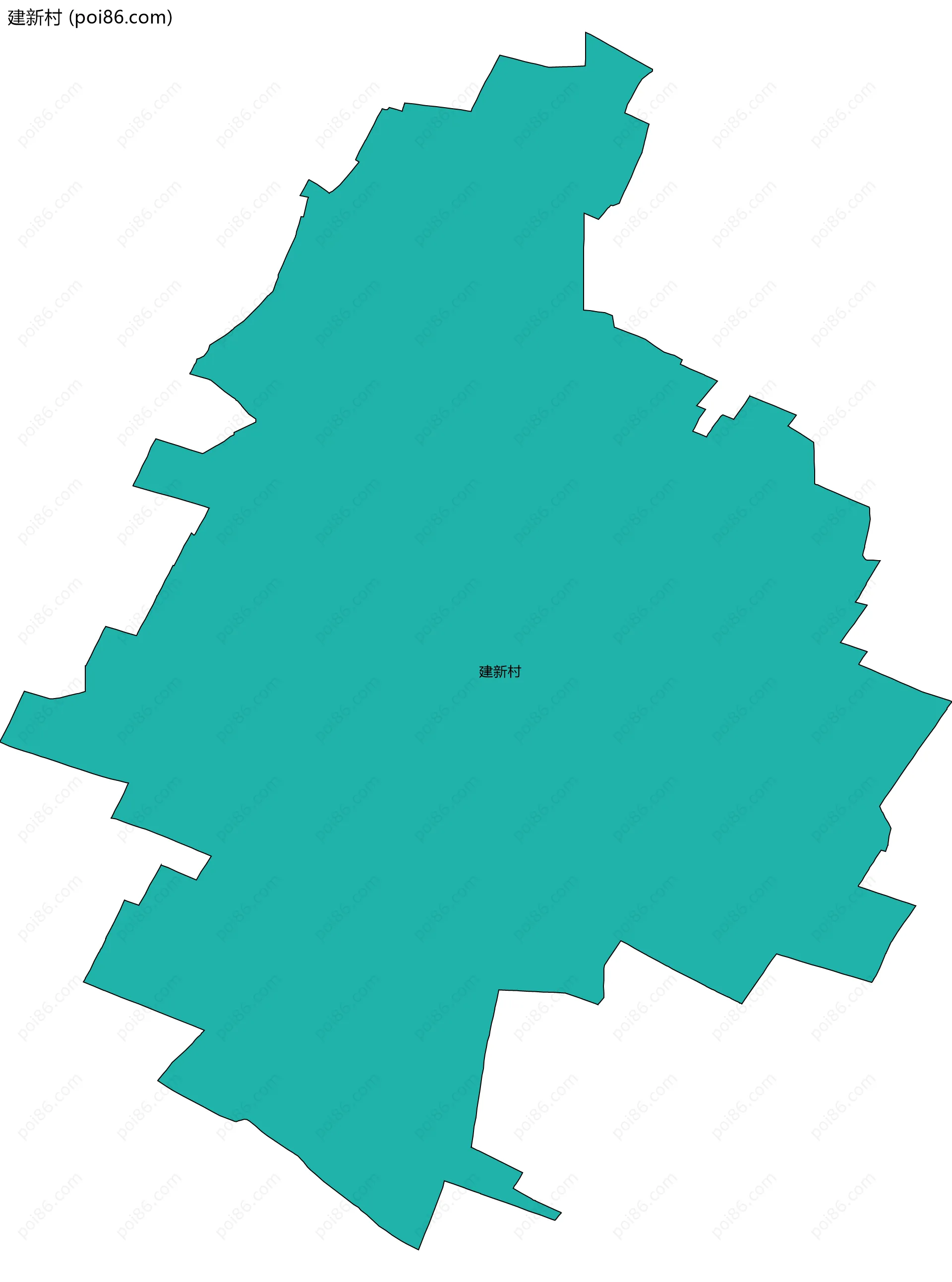 建新村边界地图