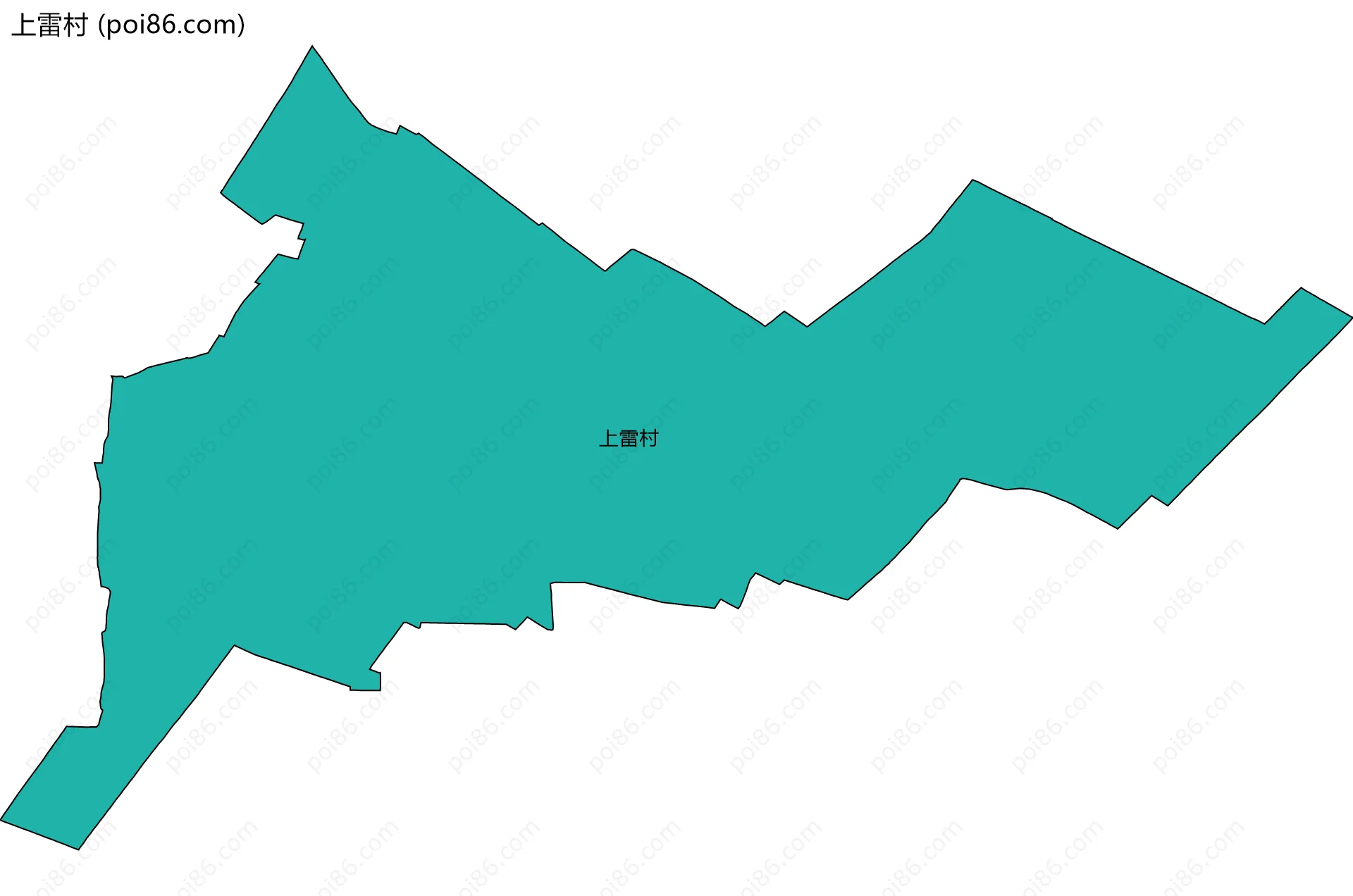 上雷村边界地图