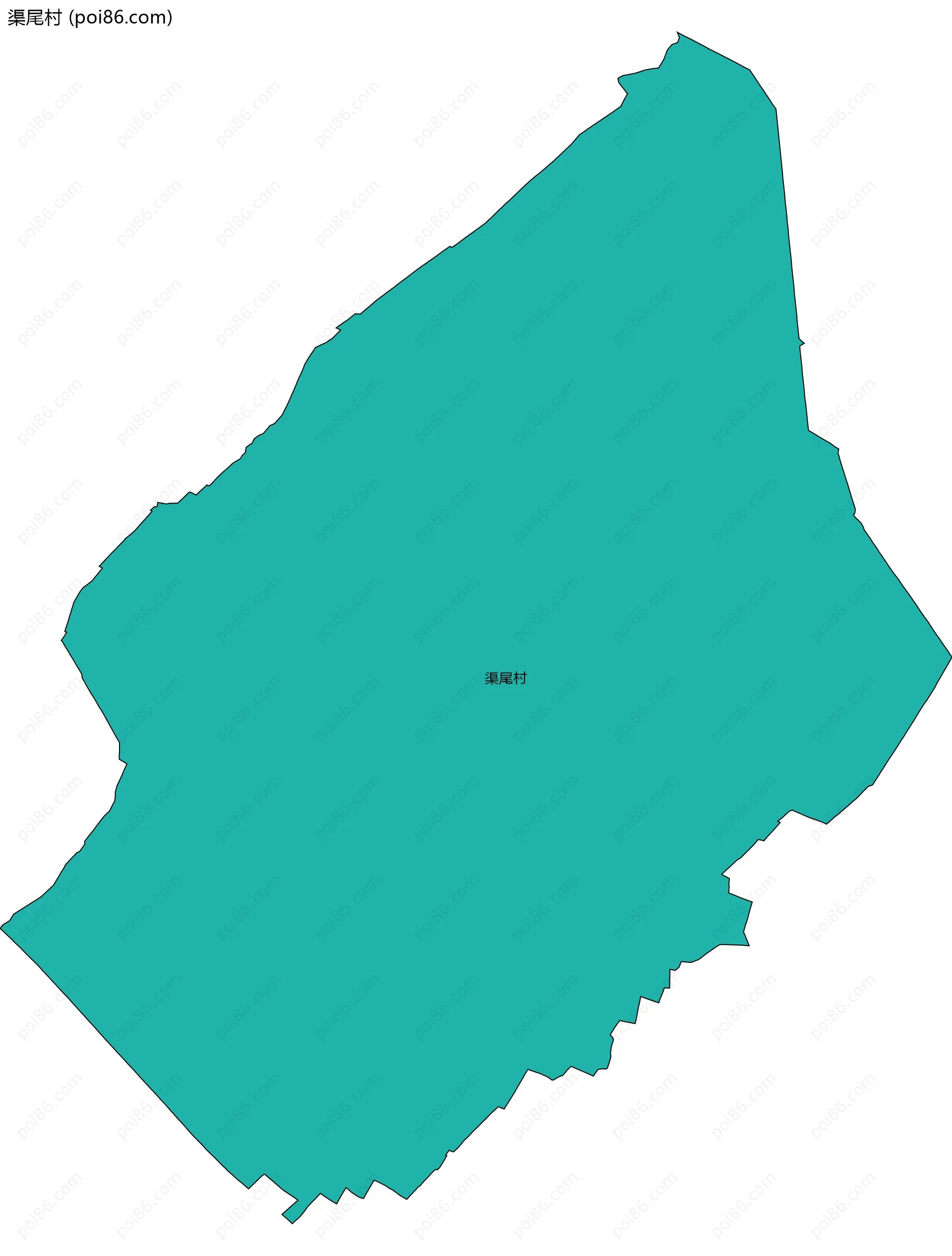 渠尾村边界地图