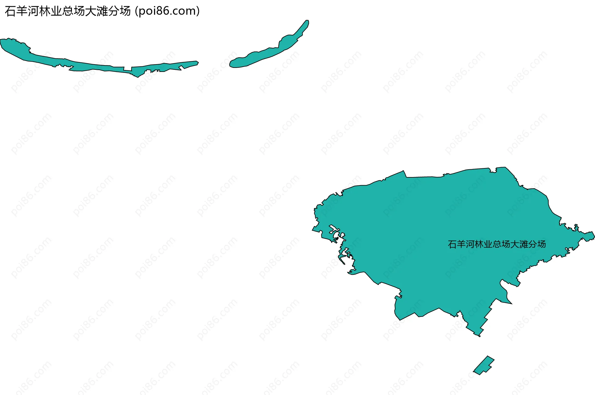 石羊河林业总场大滩分场边界地图