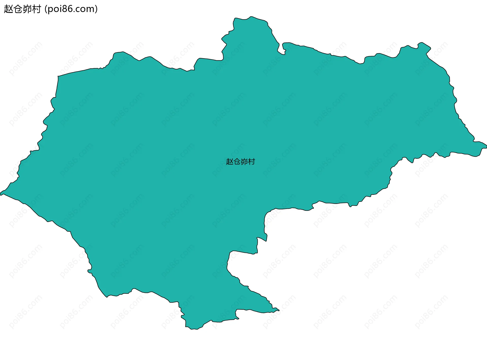 赵仓峁村边界地图