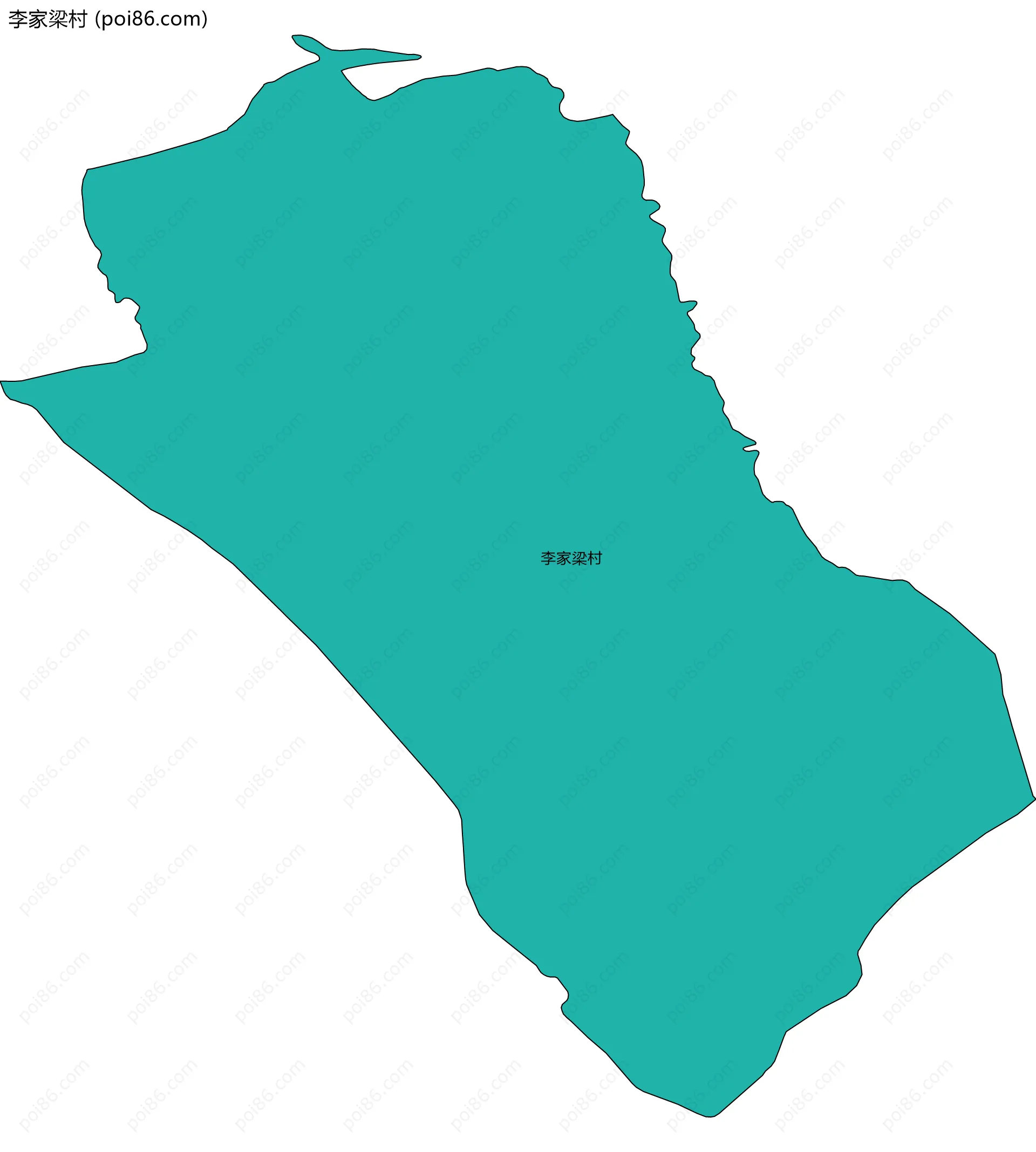 李家梁村边界地图