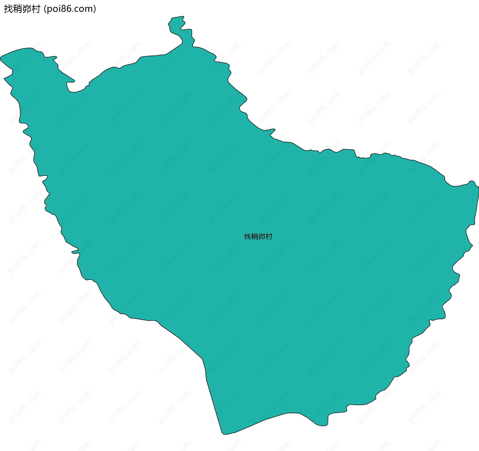 找稍峁村边界地图