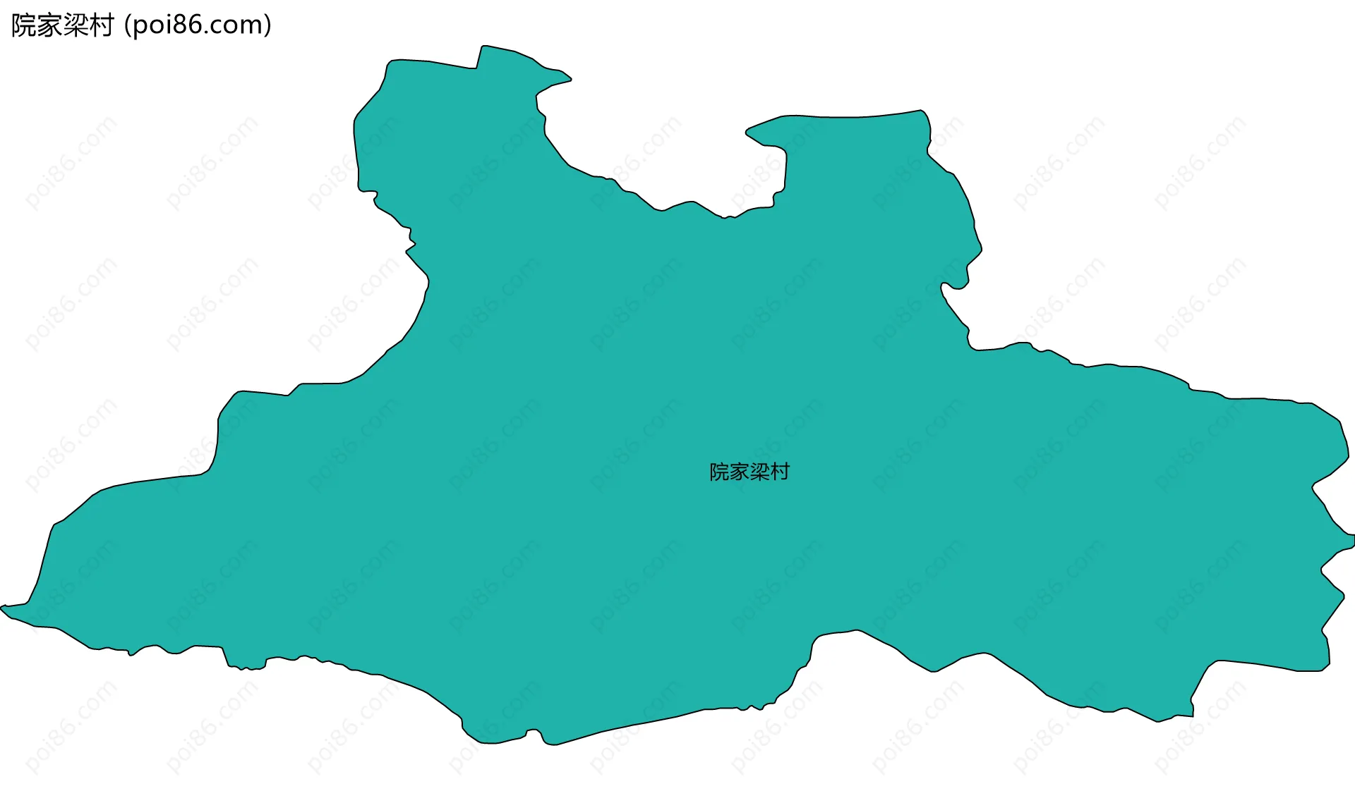 院家梁村边界地图