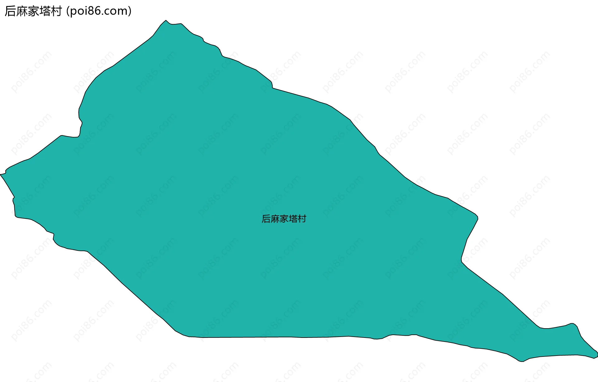 后麻家塔村边界地图
