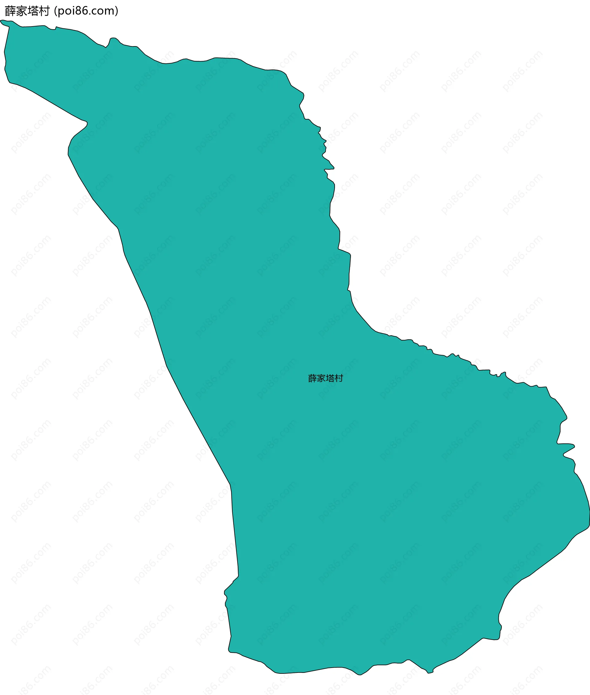 薛家塔村边界地图