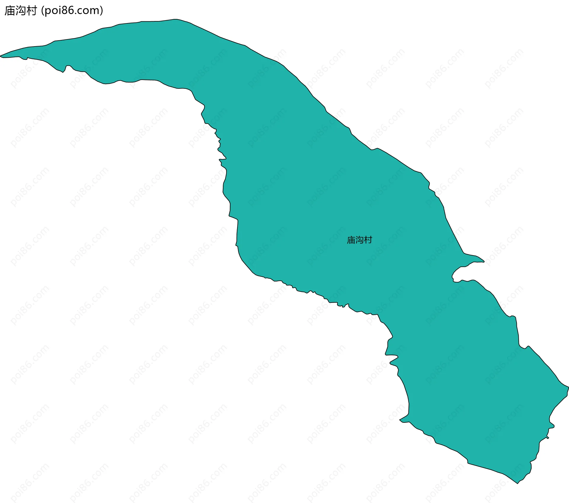 庙沟村边界地图