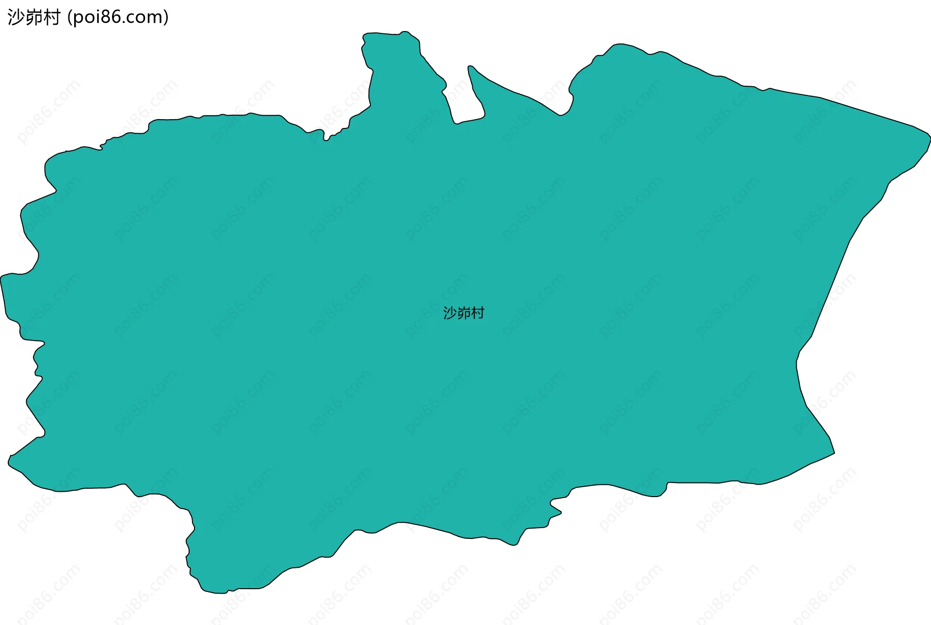 沙峁村边界地图