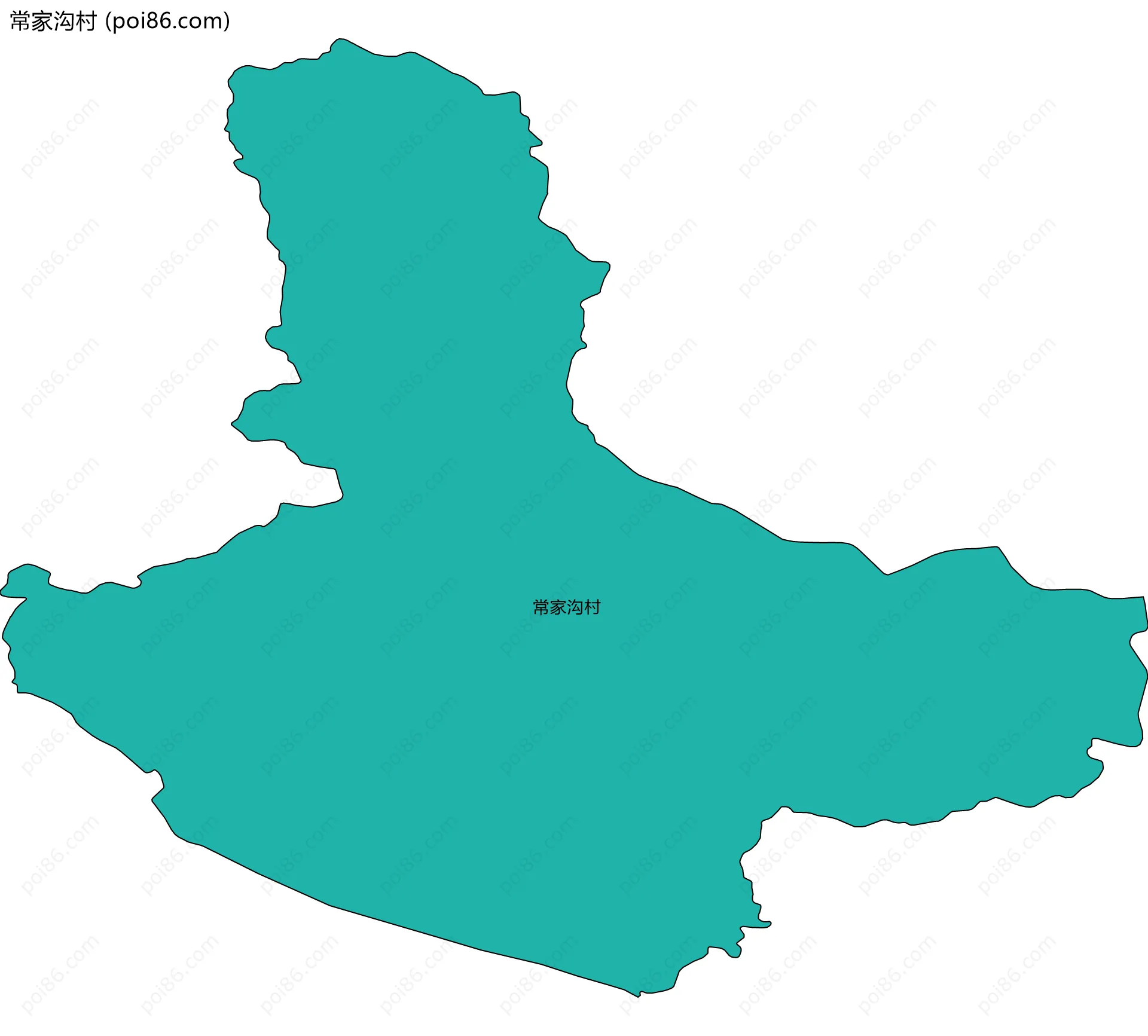 常家沟村边界地图