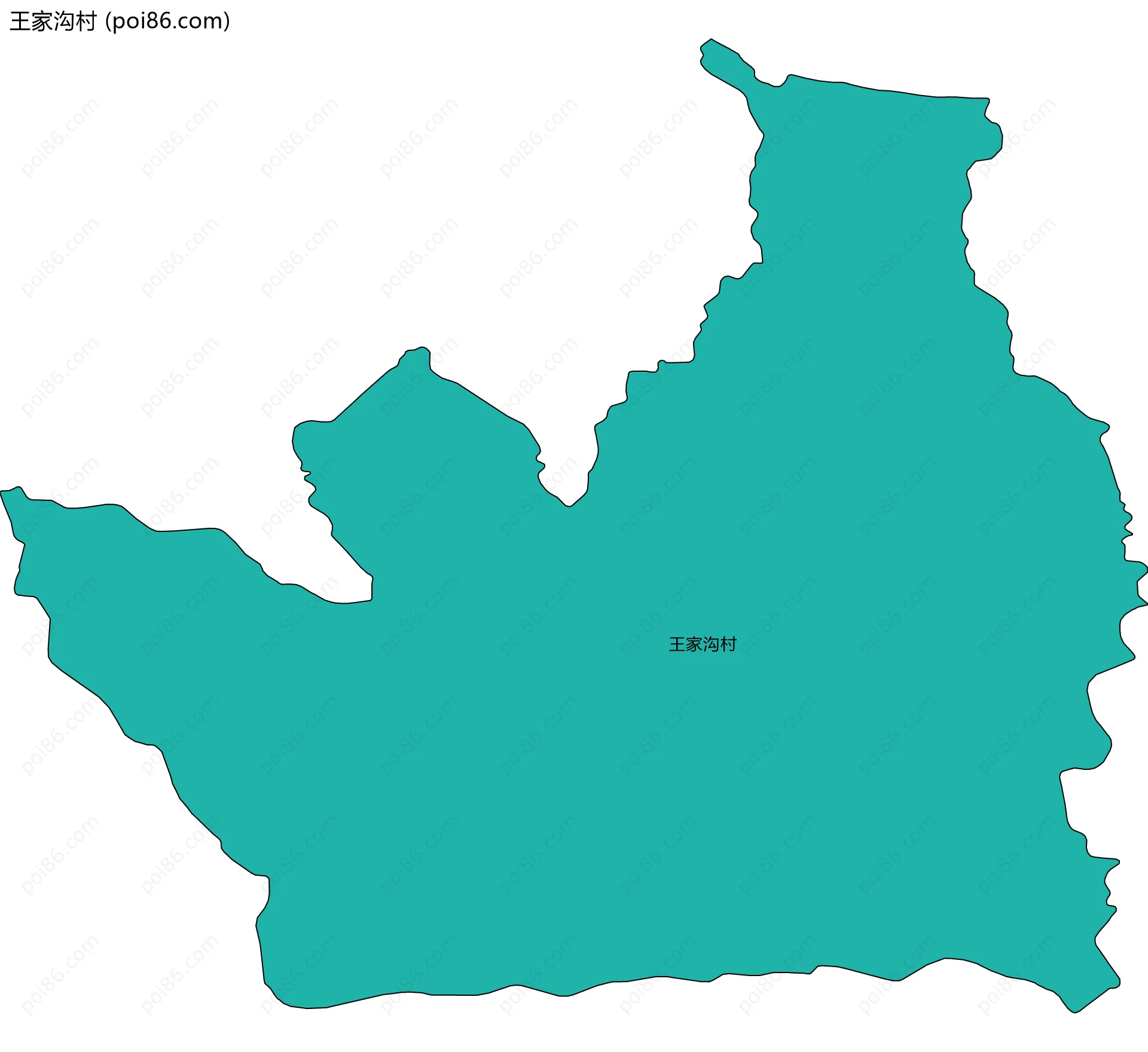 王家沟村边界地图