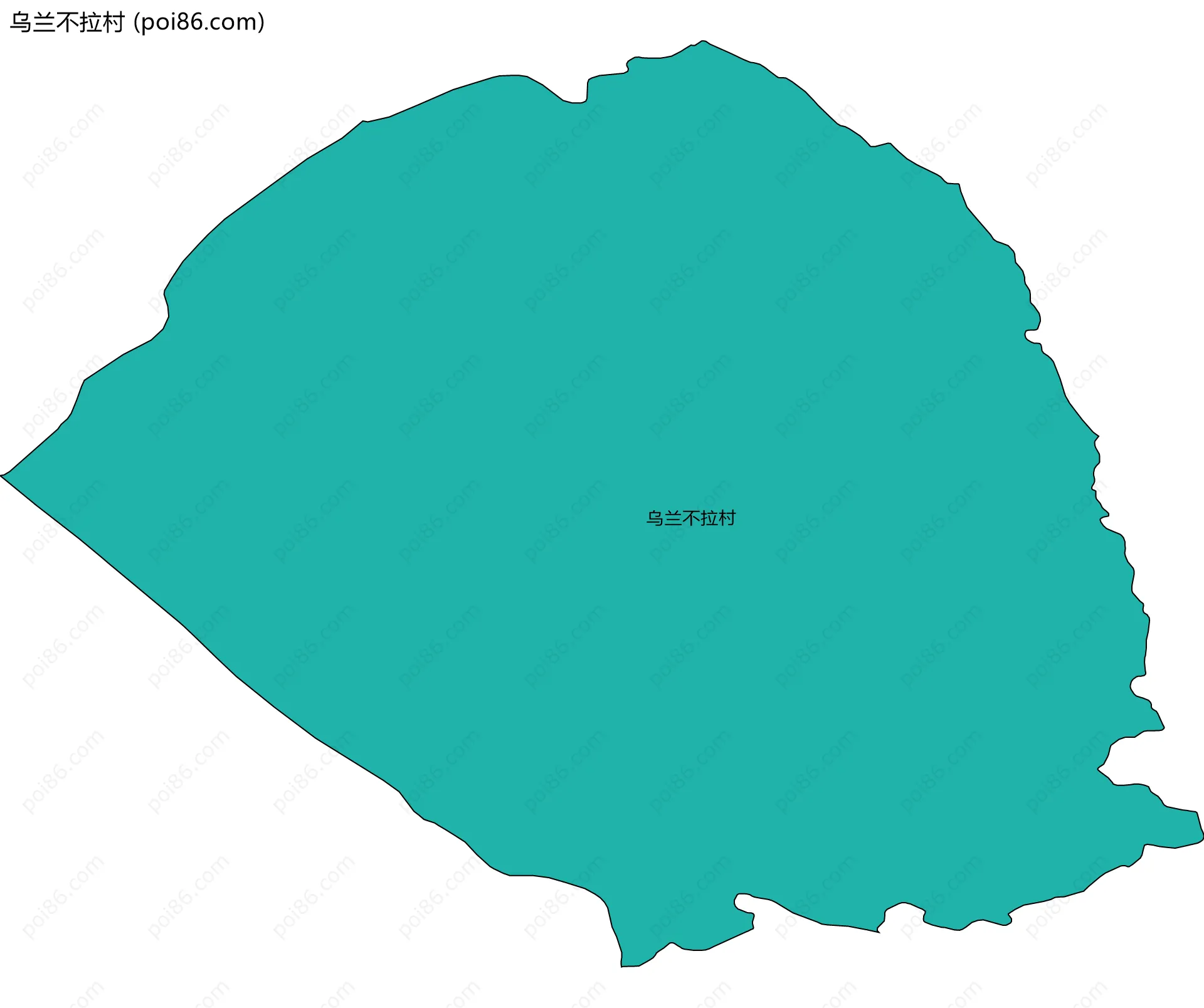 乌兰不拉村边界地图