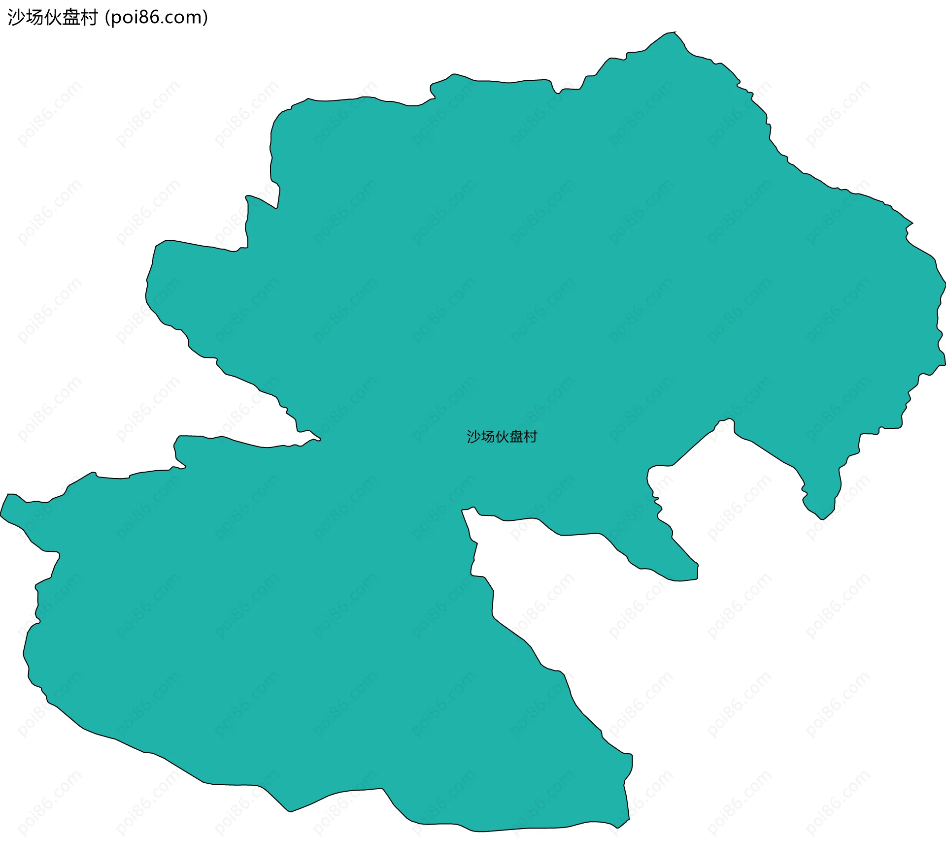 沙场伙盘村边界地图