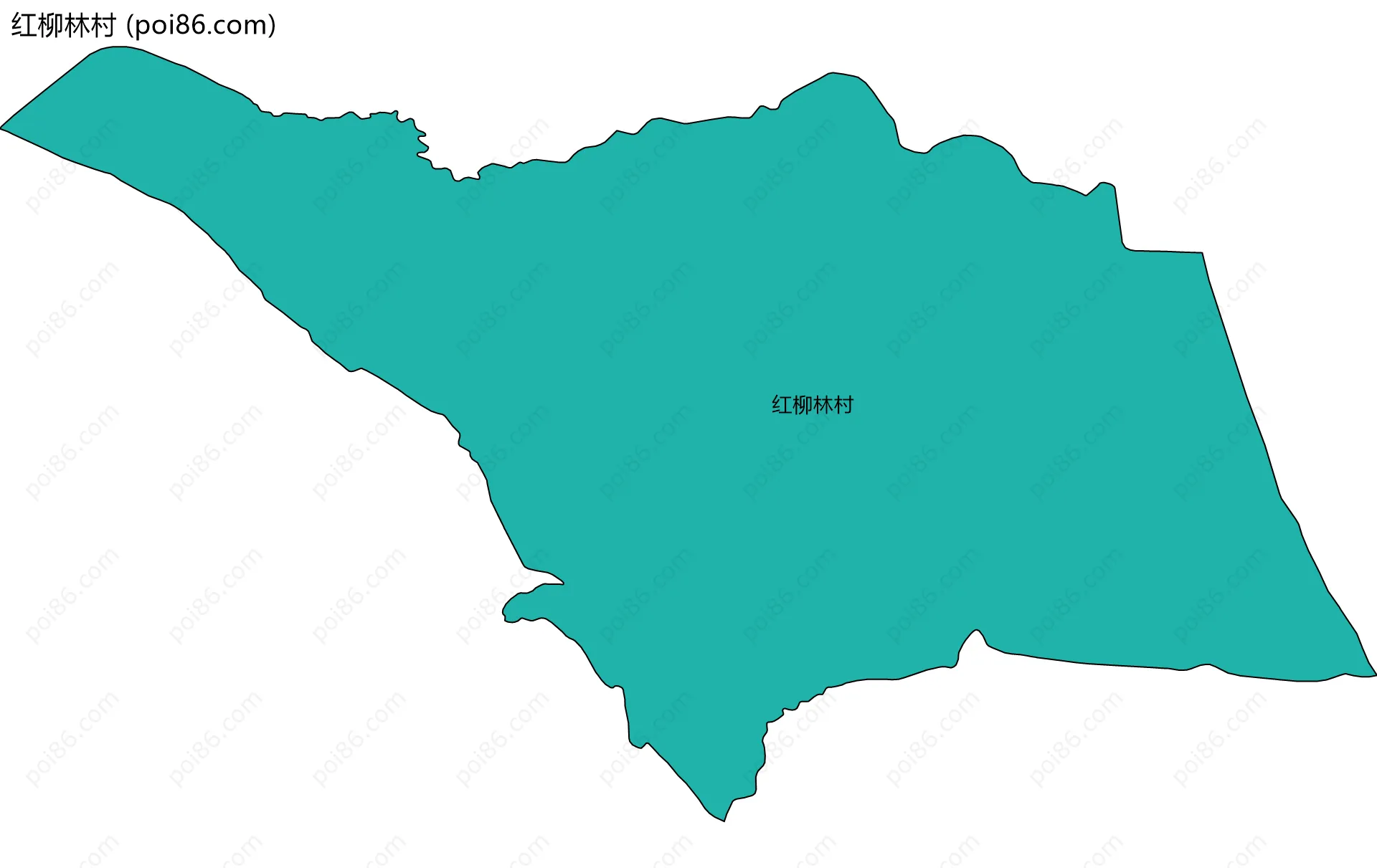 红柳林村边界地图