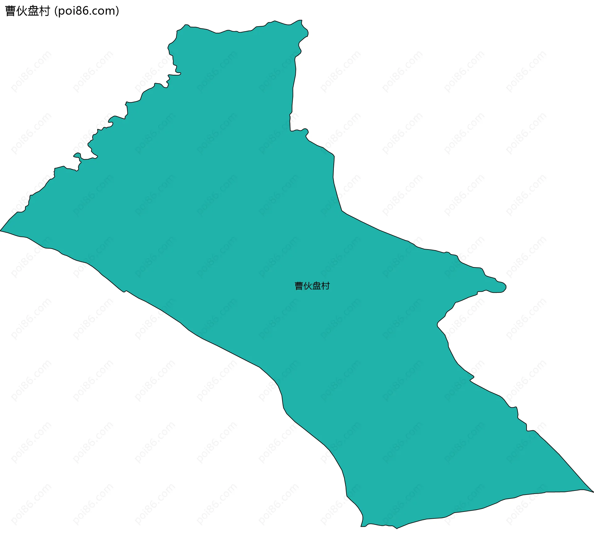 曹伙盘村边界地图