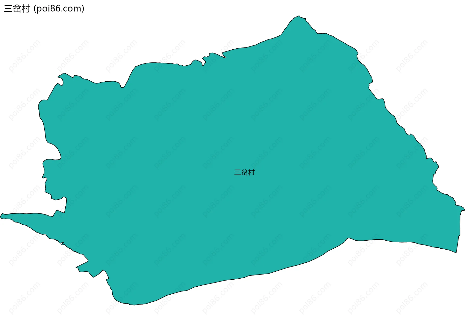 三岔村边界地图