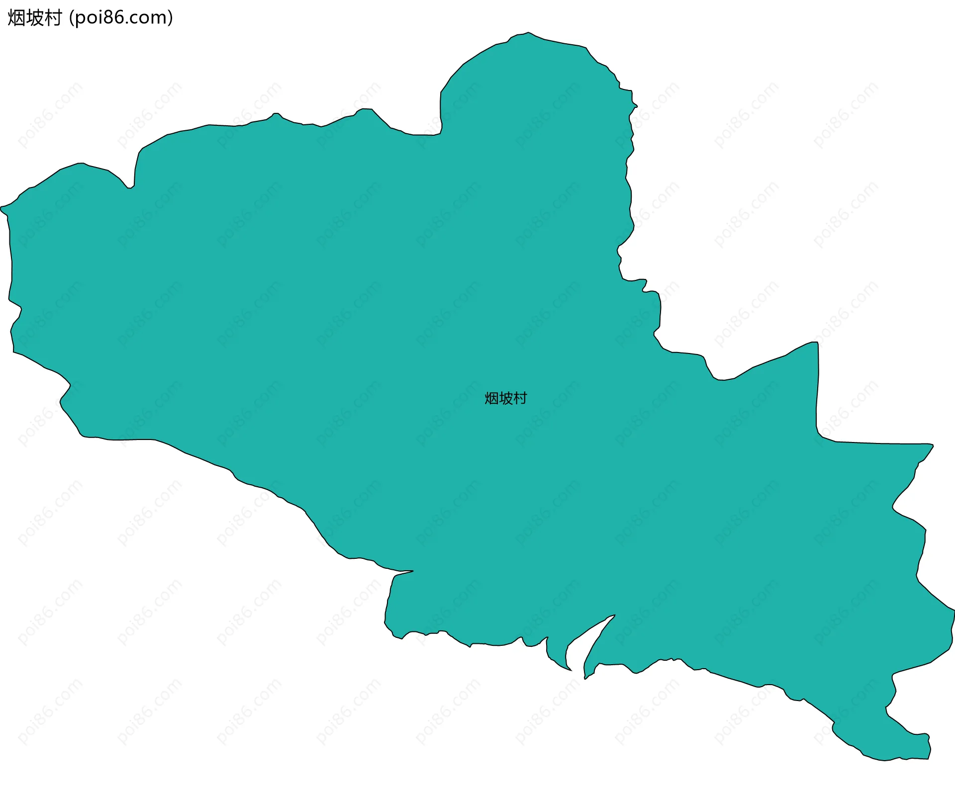 烟坡村边界地图