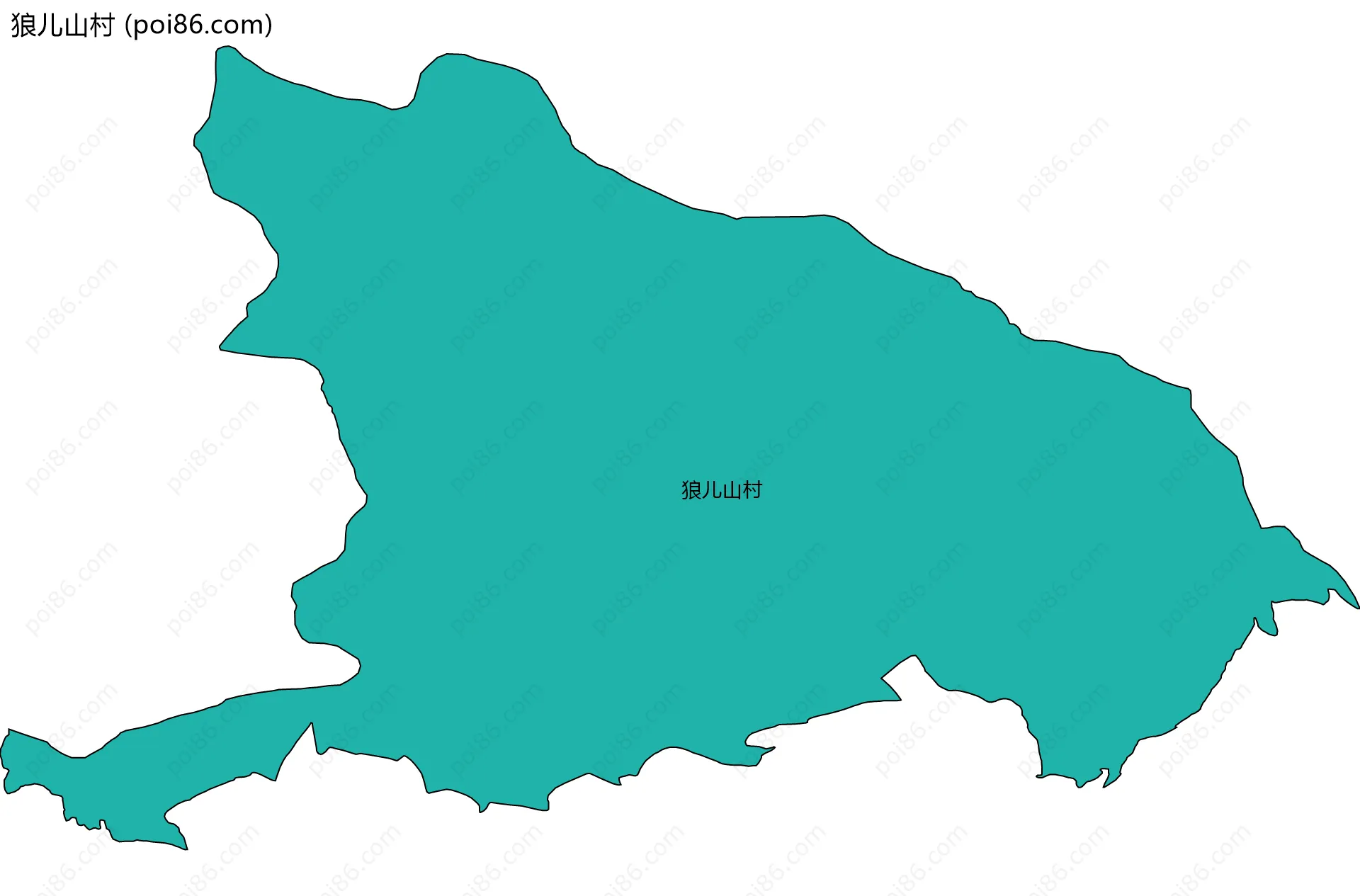 狼儿山村边界地图
