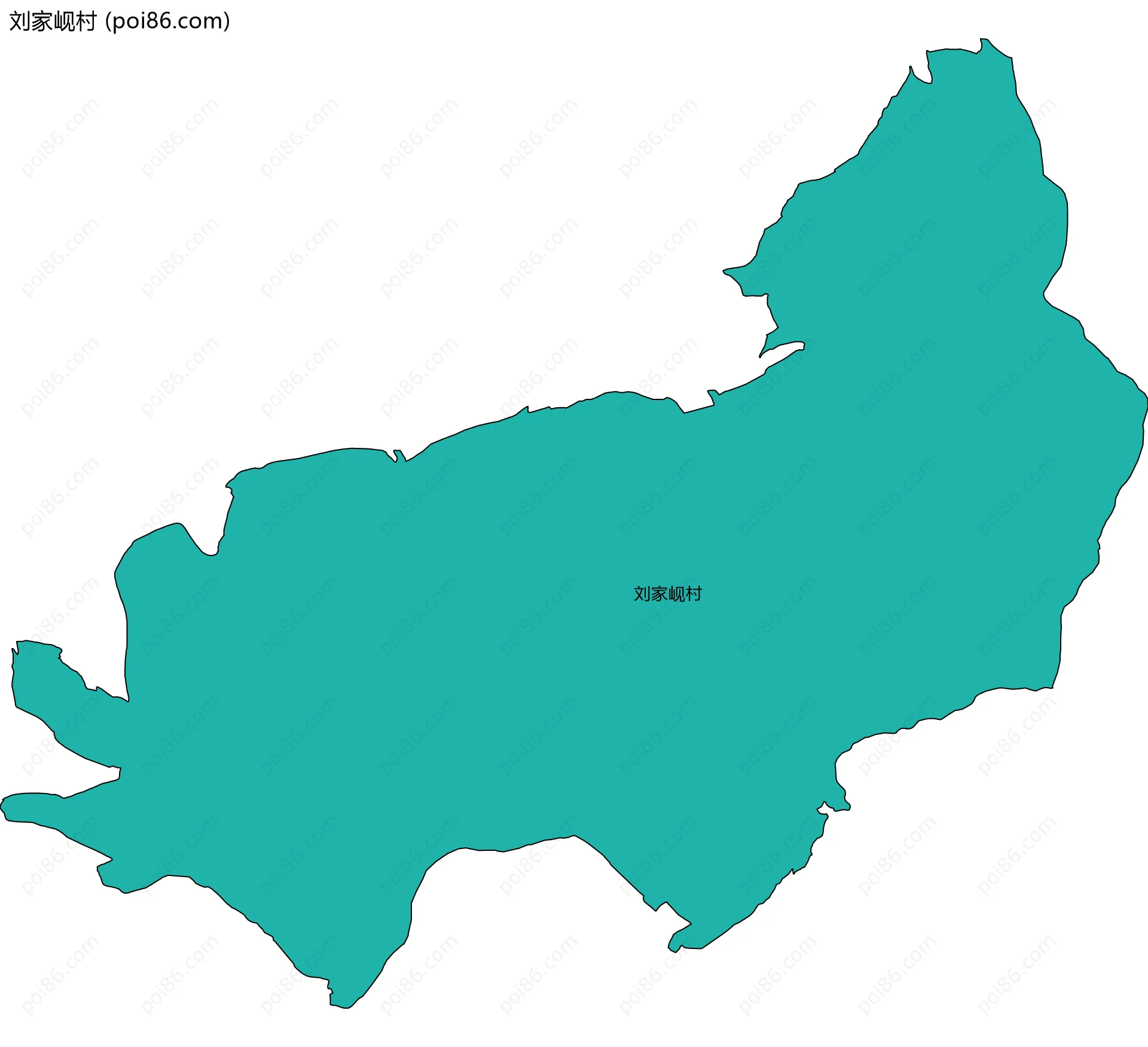 刘家岘村边界地图