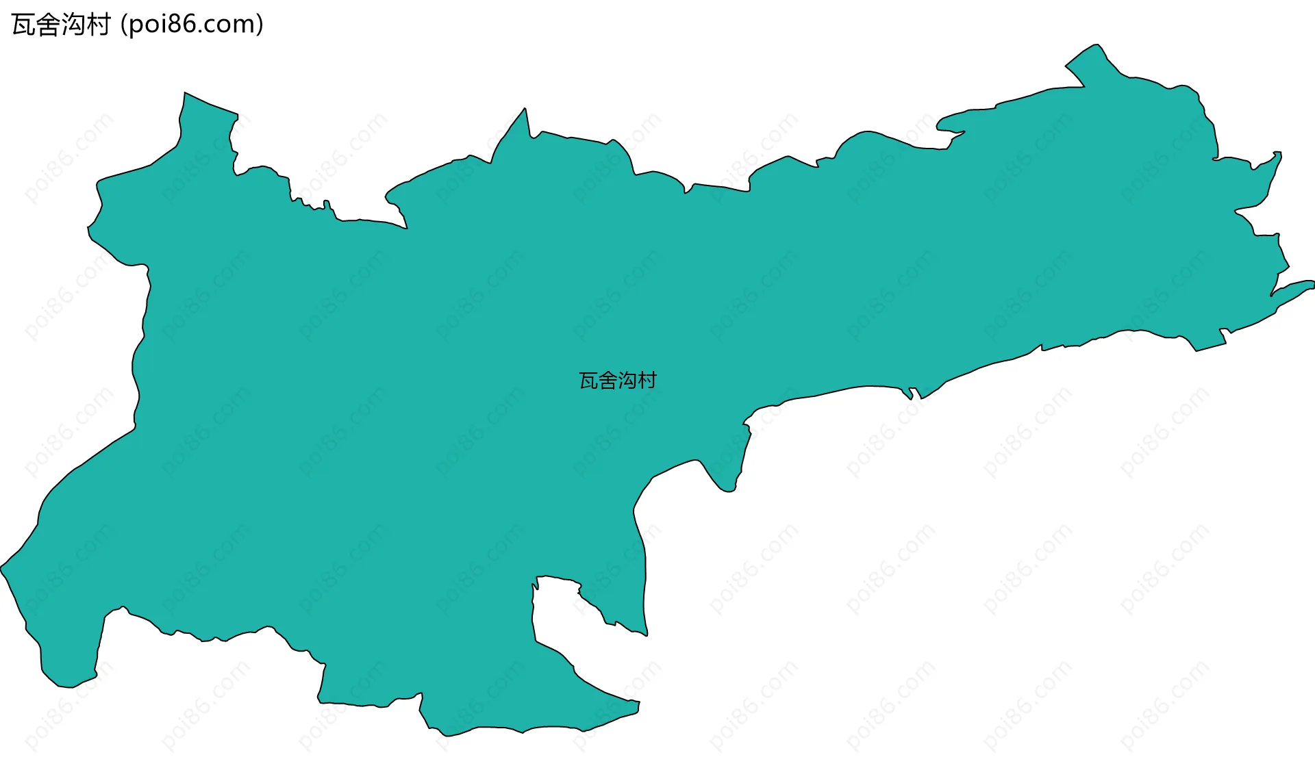 瓦舍沟村边界地图