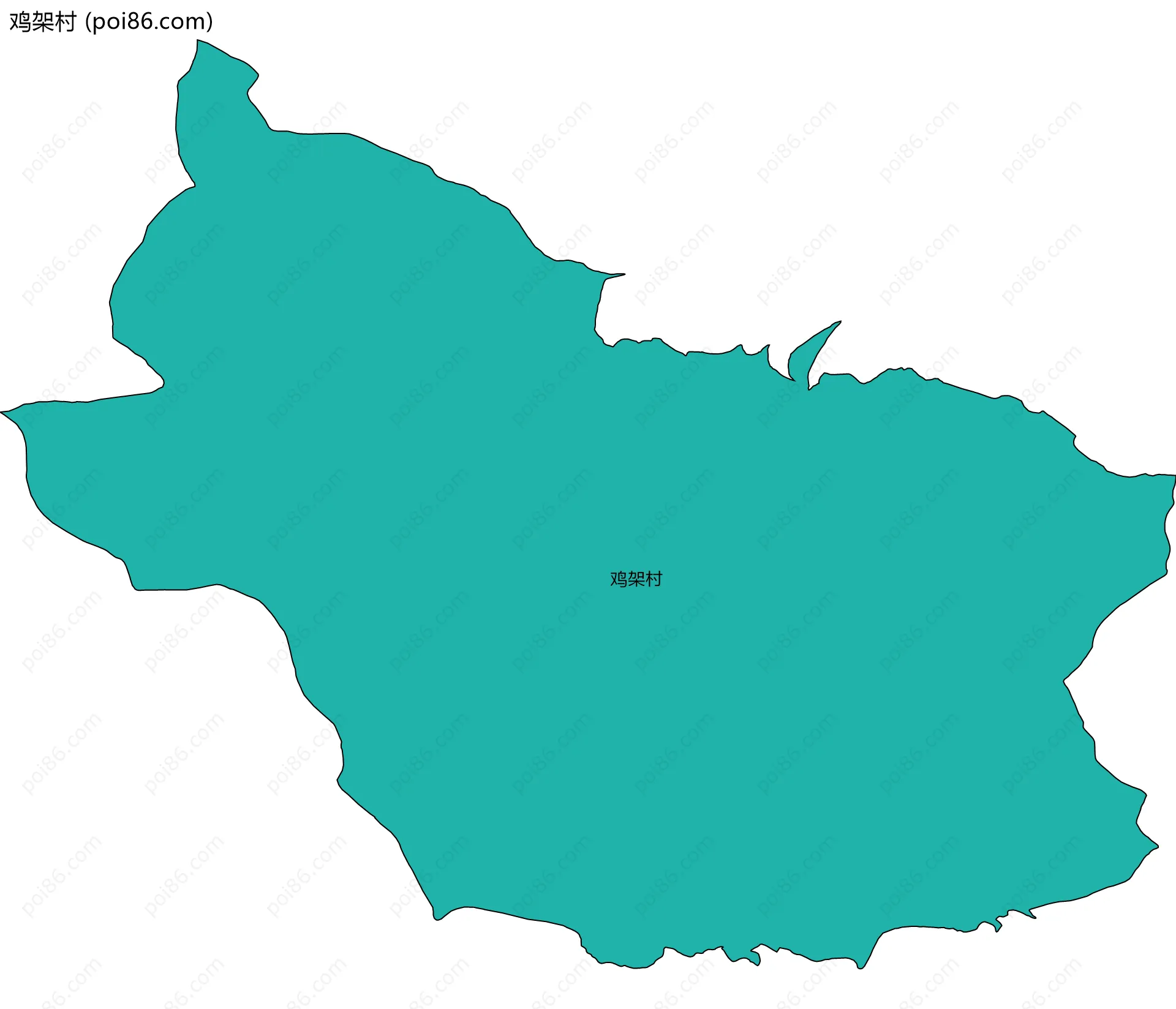 鸡架村边界地图