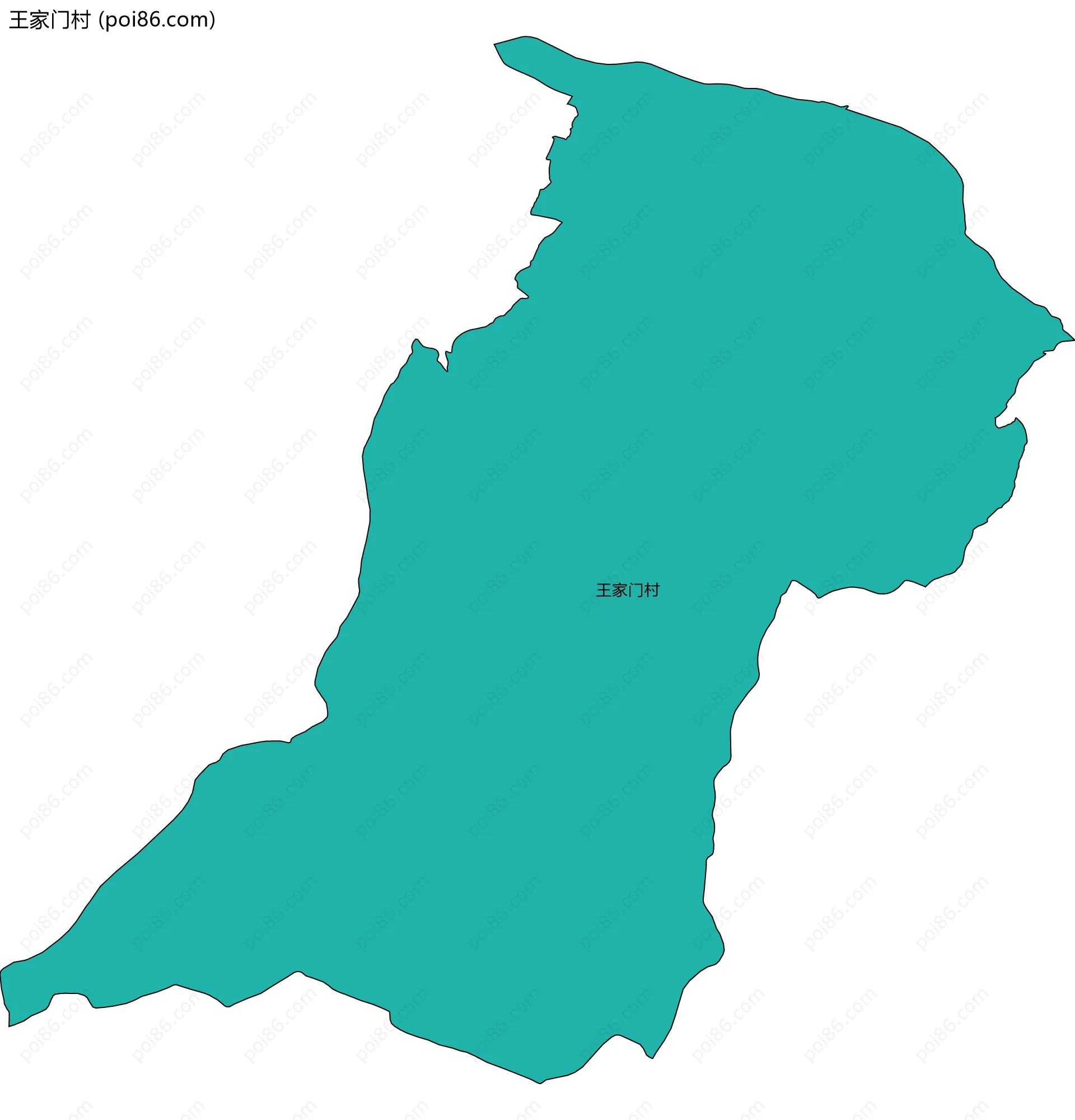 王家门村边界地图