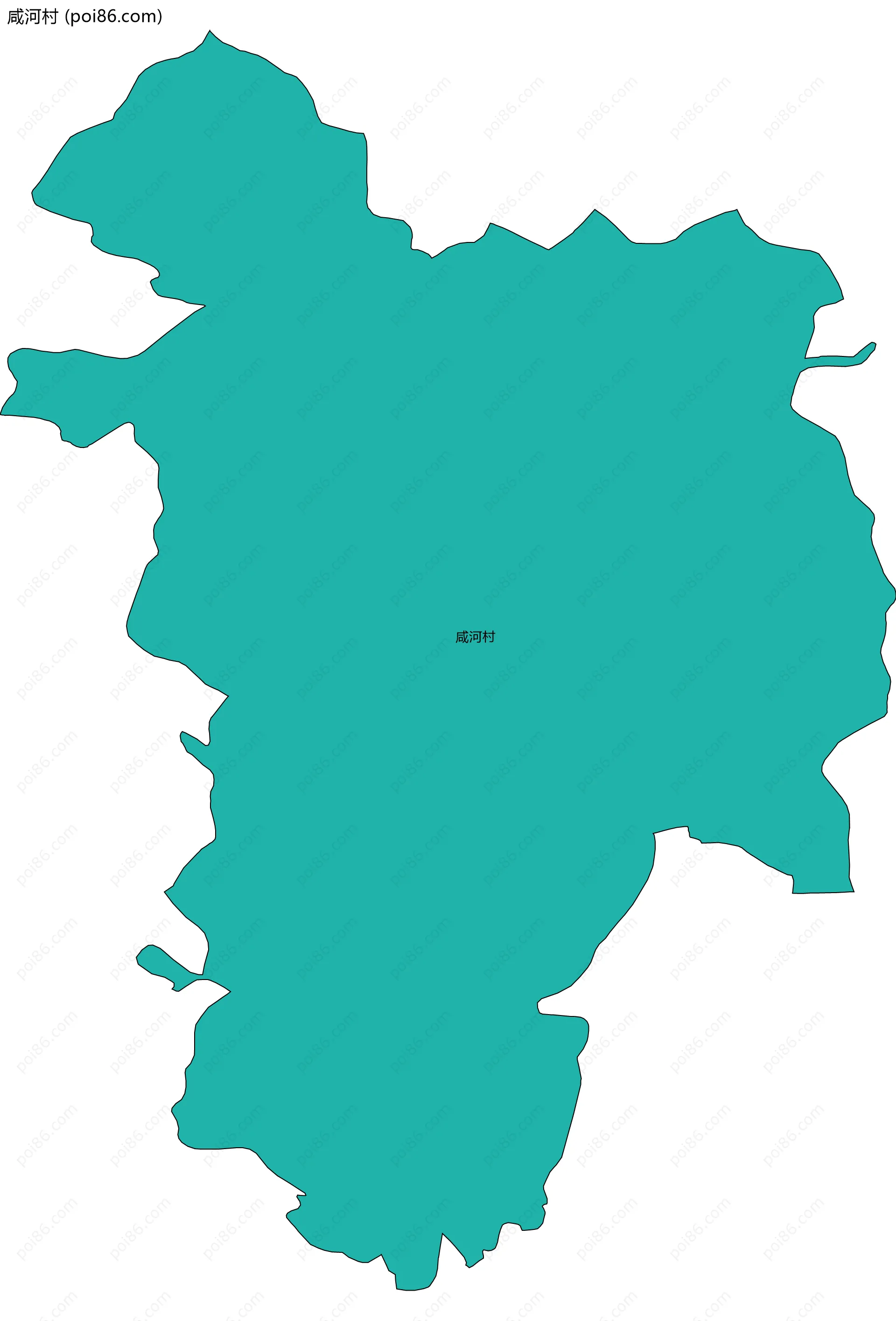 咸河村边界地图