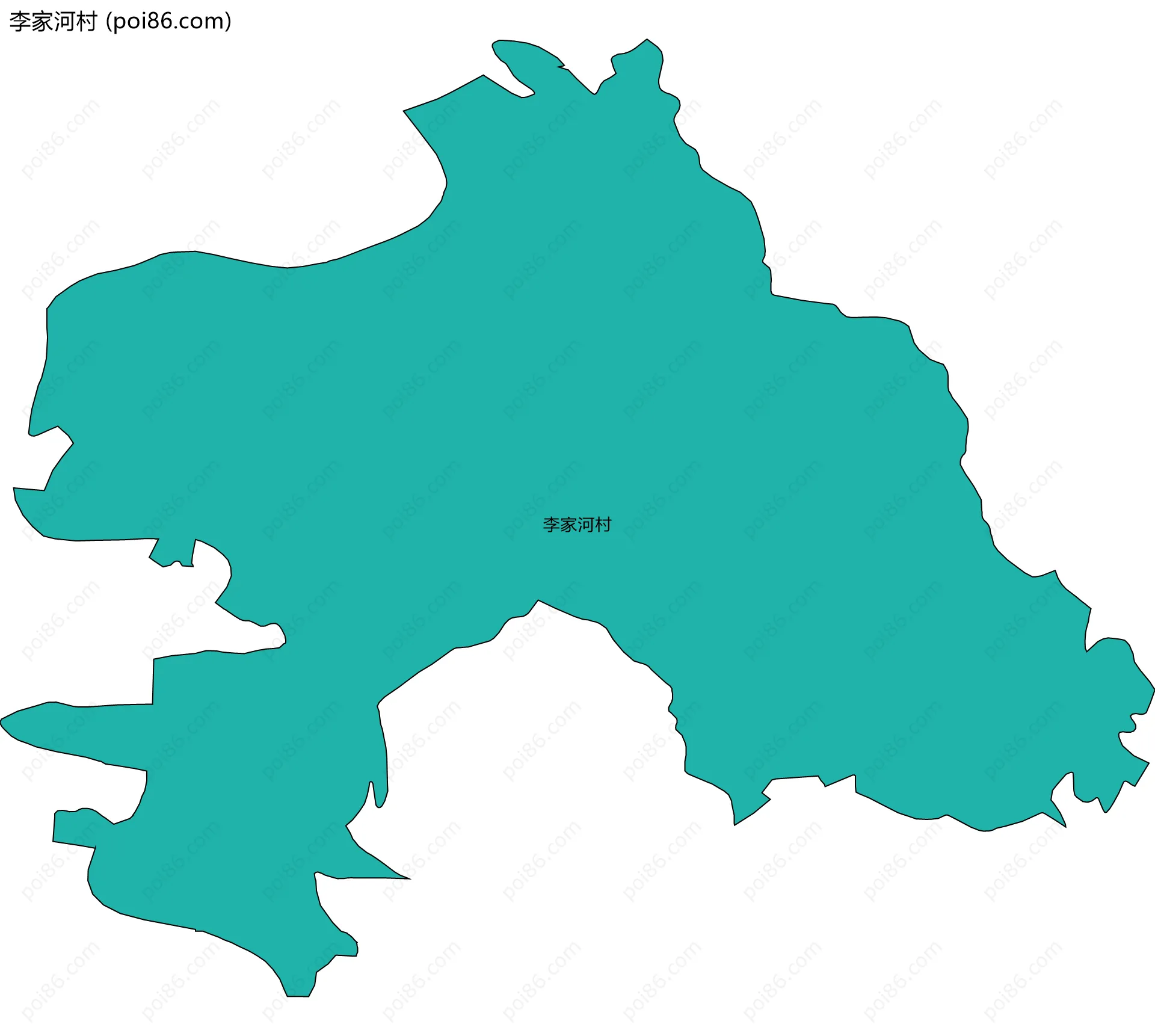 李家河村边界地图