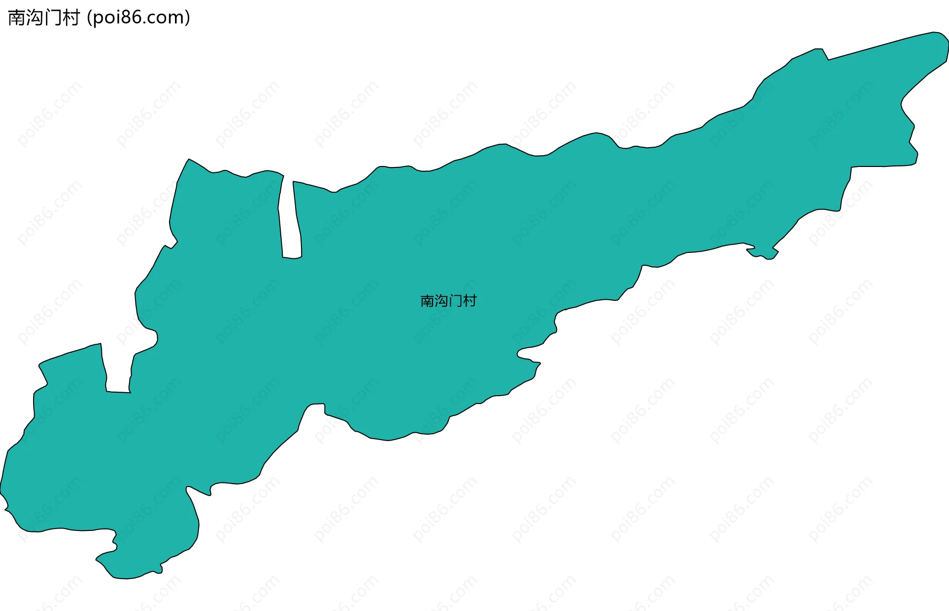 南沟门村边界地图
