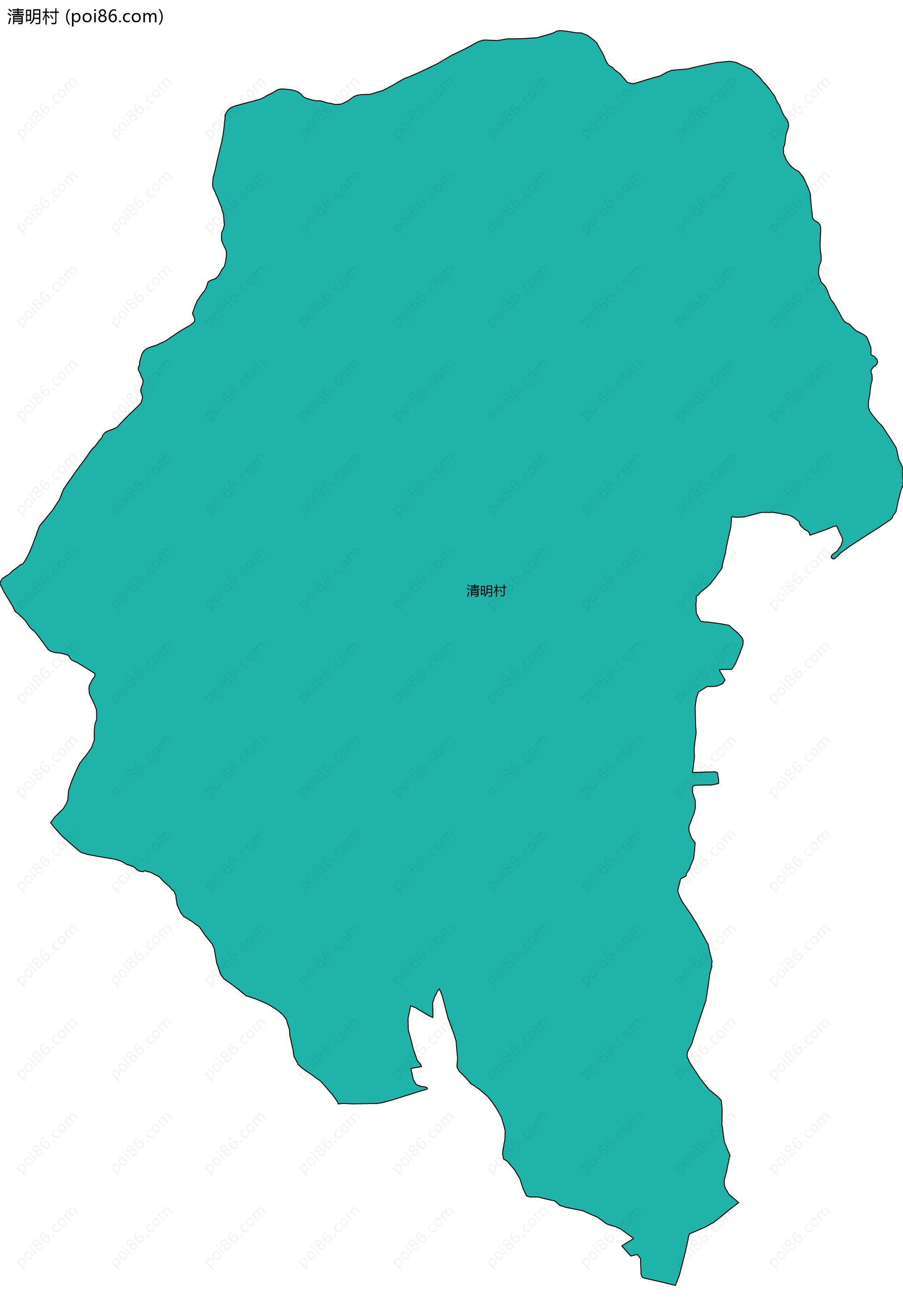 清明村边界地图