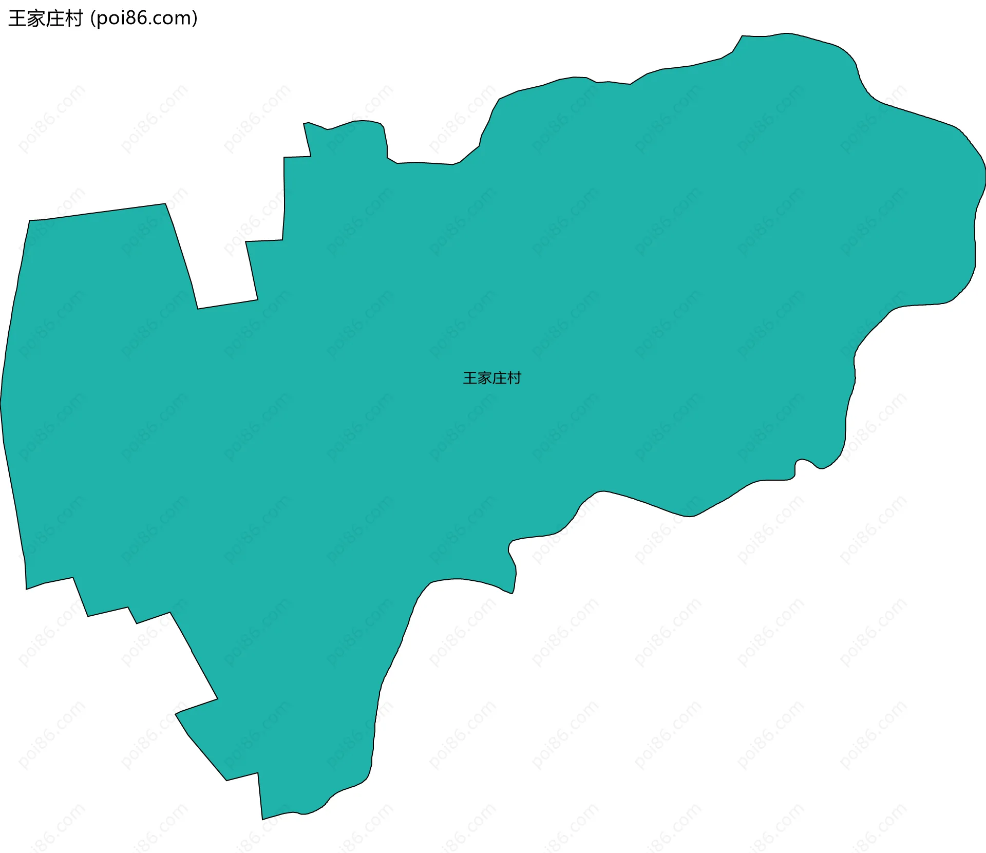 王家庄村边界地图