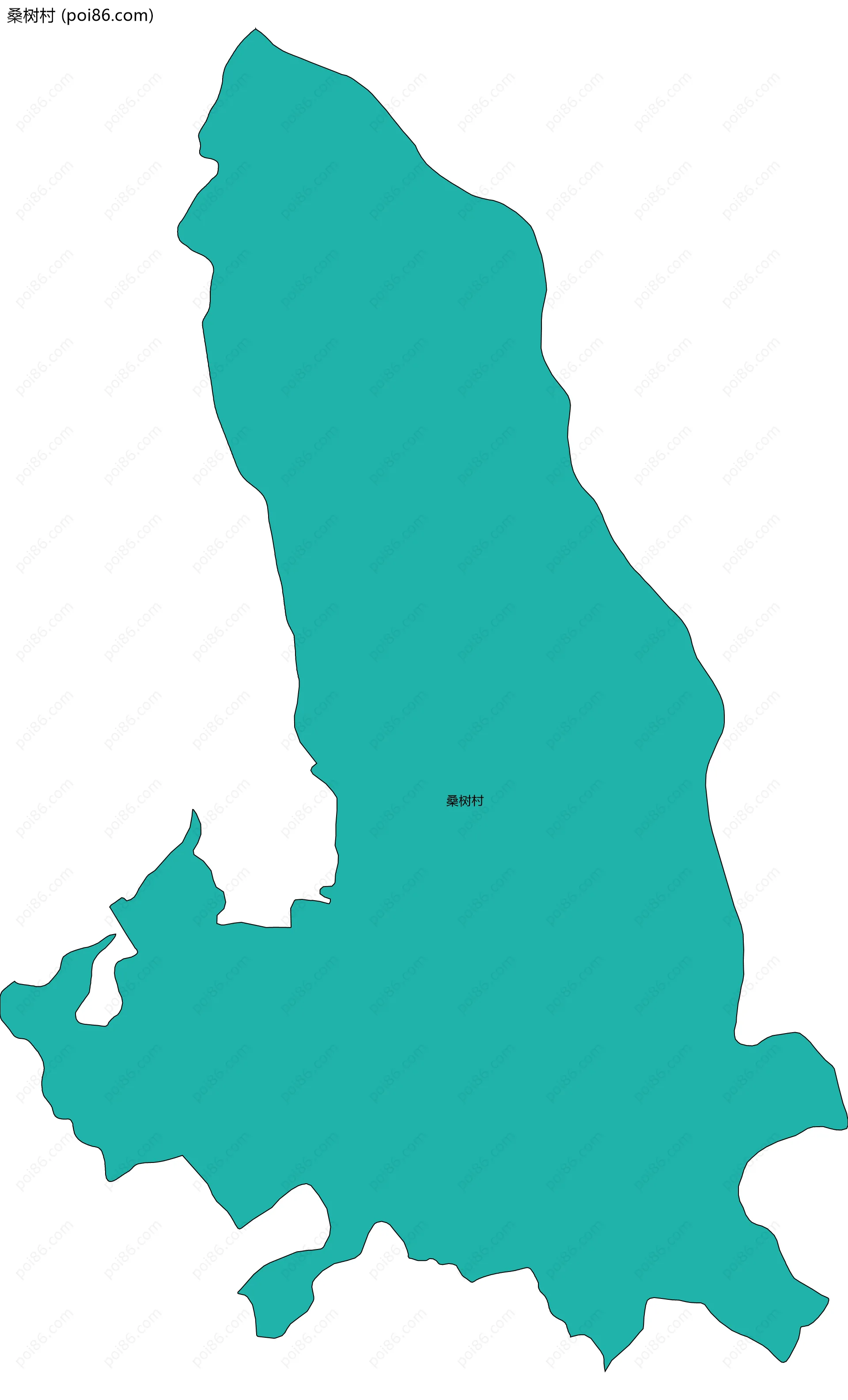 桑树村边界地图