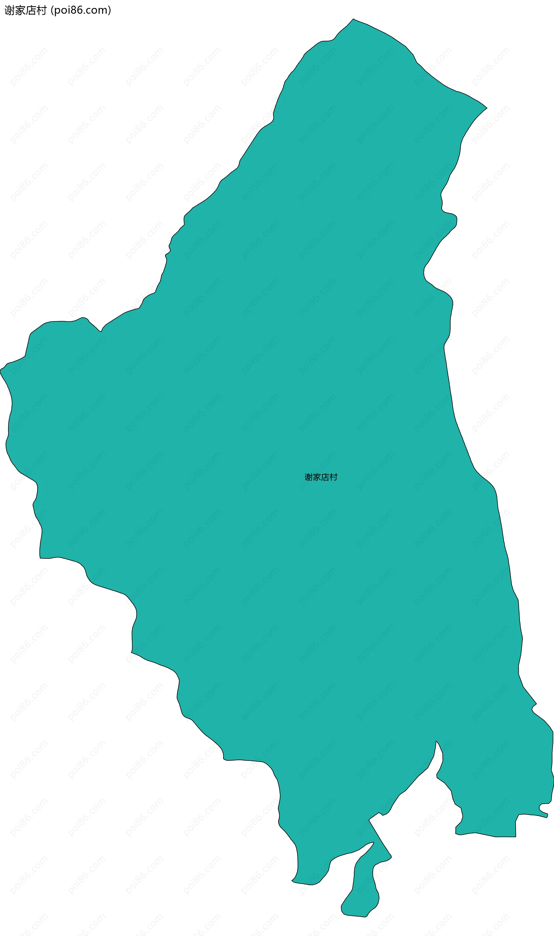 谢家店村边界地图