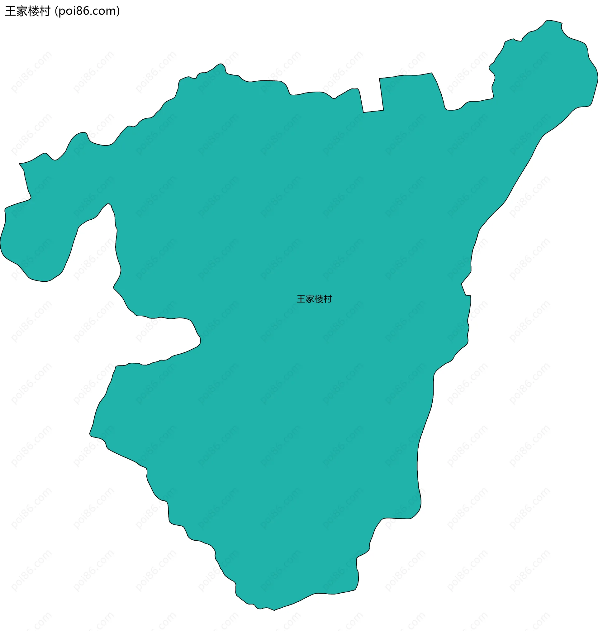 王家楼村边界地图
