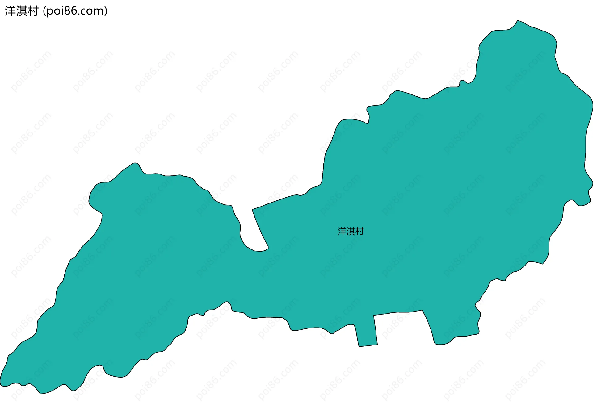 洋淇村边界地图