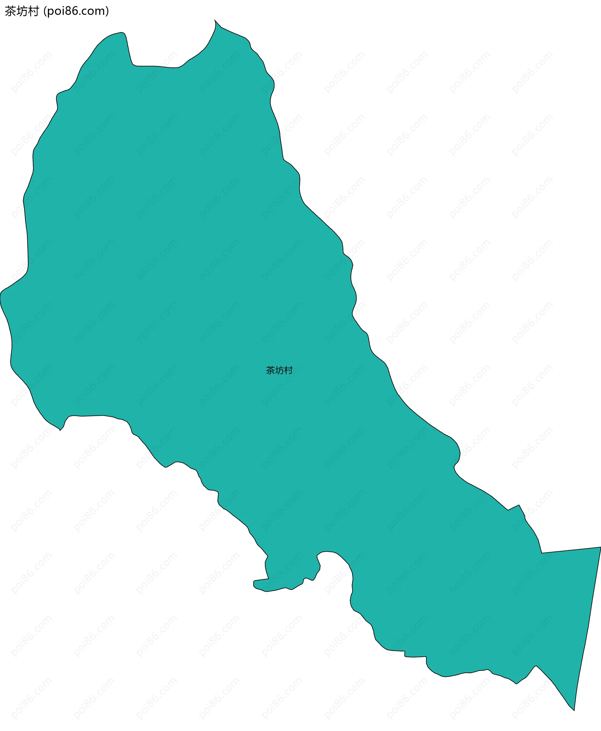 茶坊村边界地图