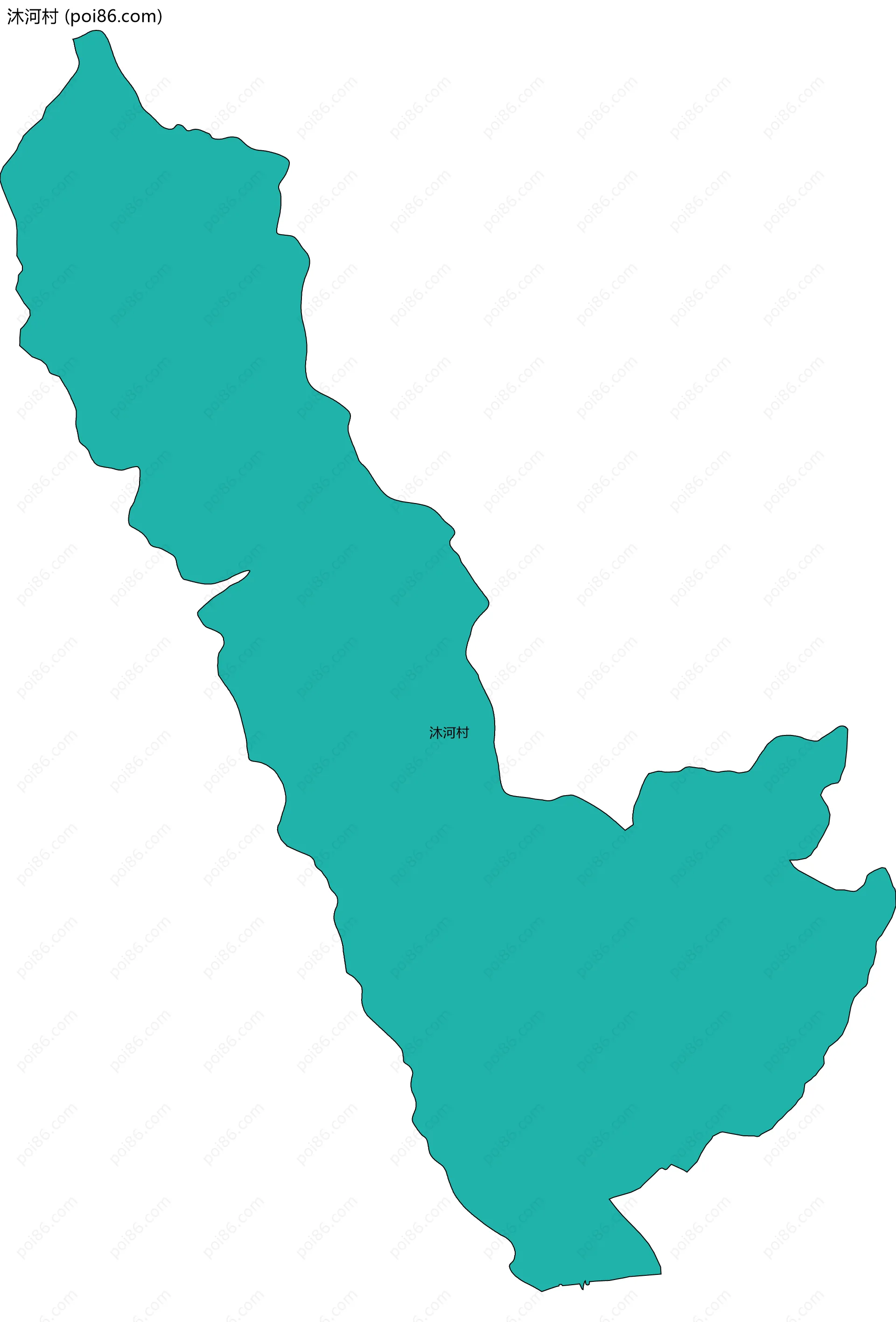 沐河村边界地图