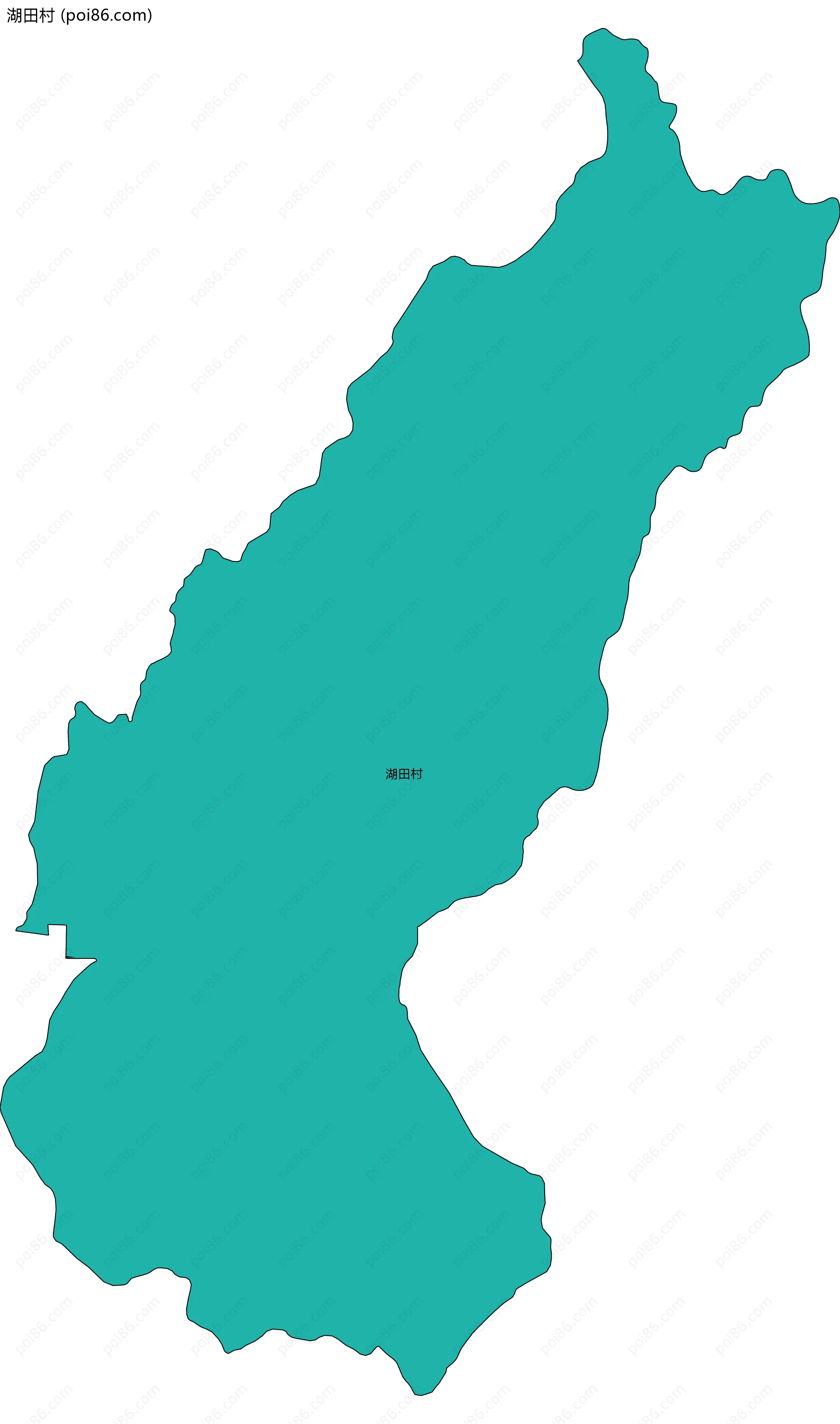 湖田村边界地图